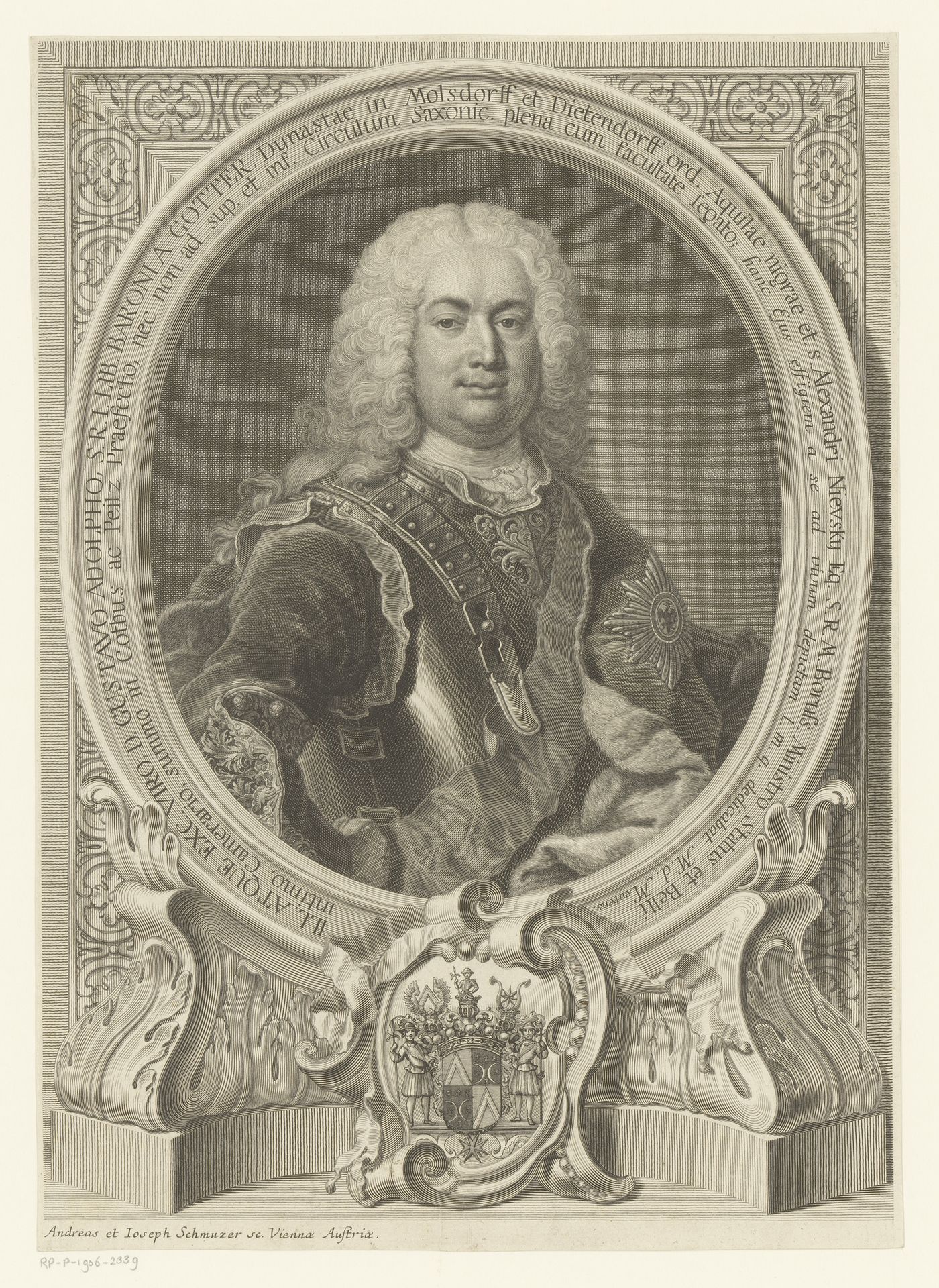 Portret van Gustav Adolph von Gotter by Andreas Schmutzer