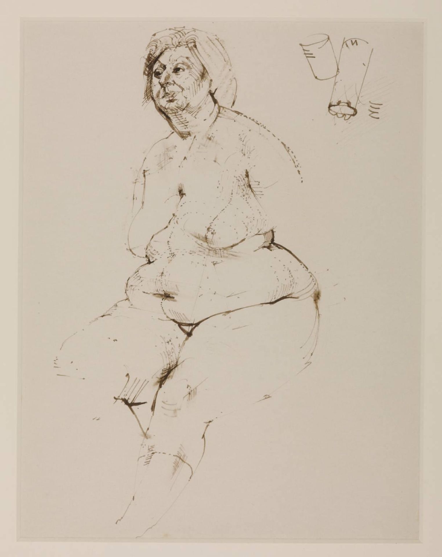 Seated Model by  Roland Vivian Pitchforth