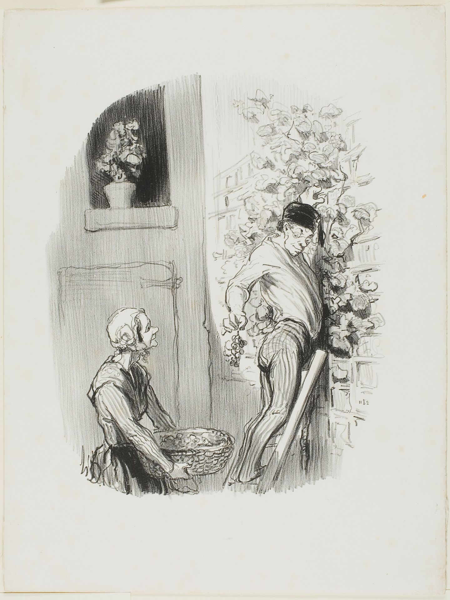 The Grape Gatherer, from Les Bons Bourgeois by Honoré Daumier