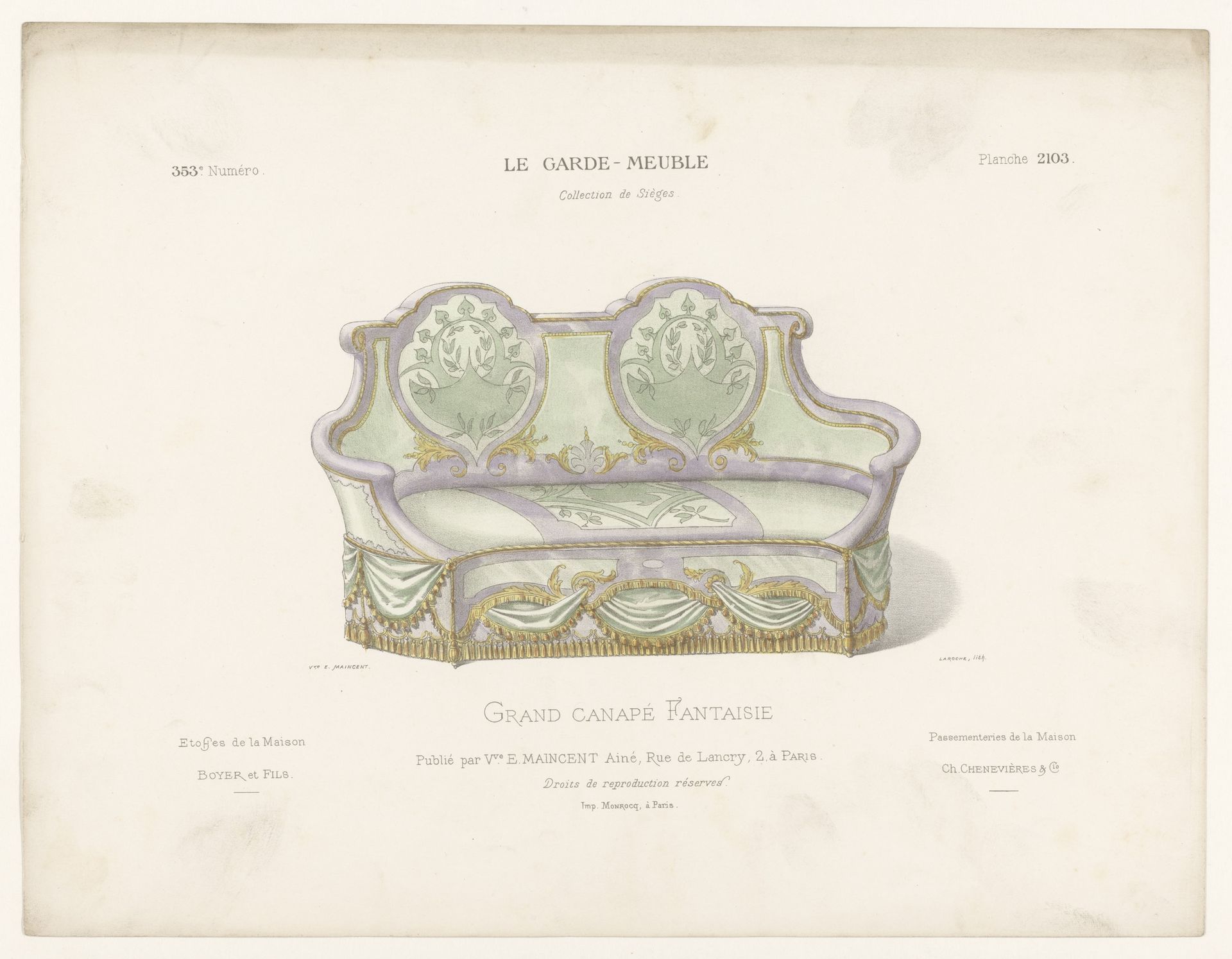 Canapé by Léon Laroche