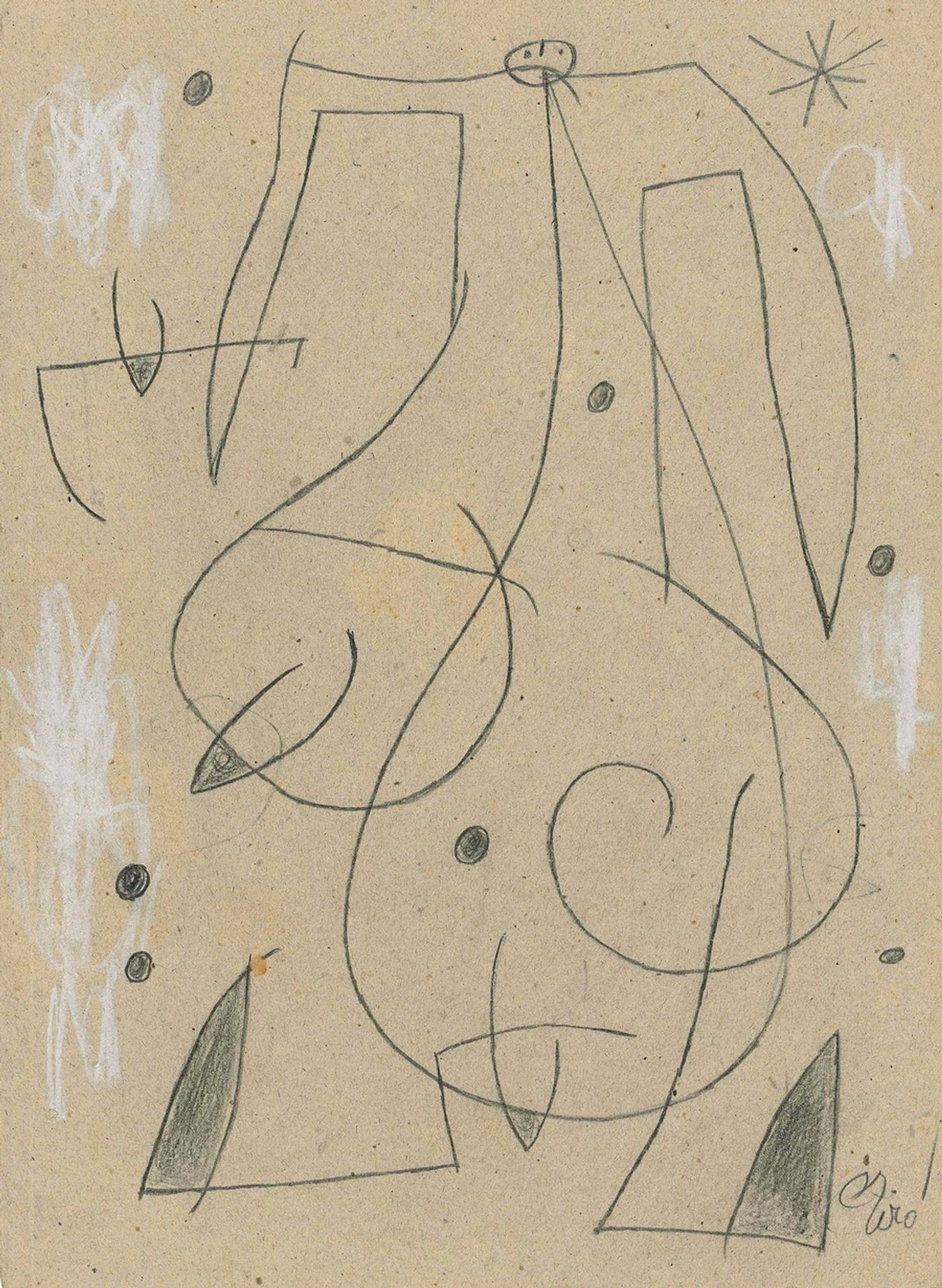 Femme, oiseau, étoile, constellation by Joan Miró
