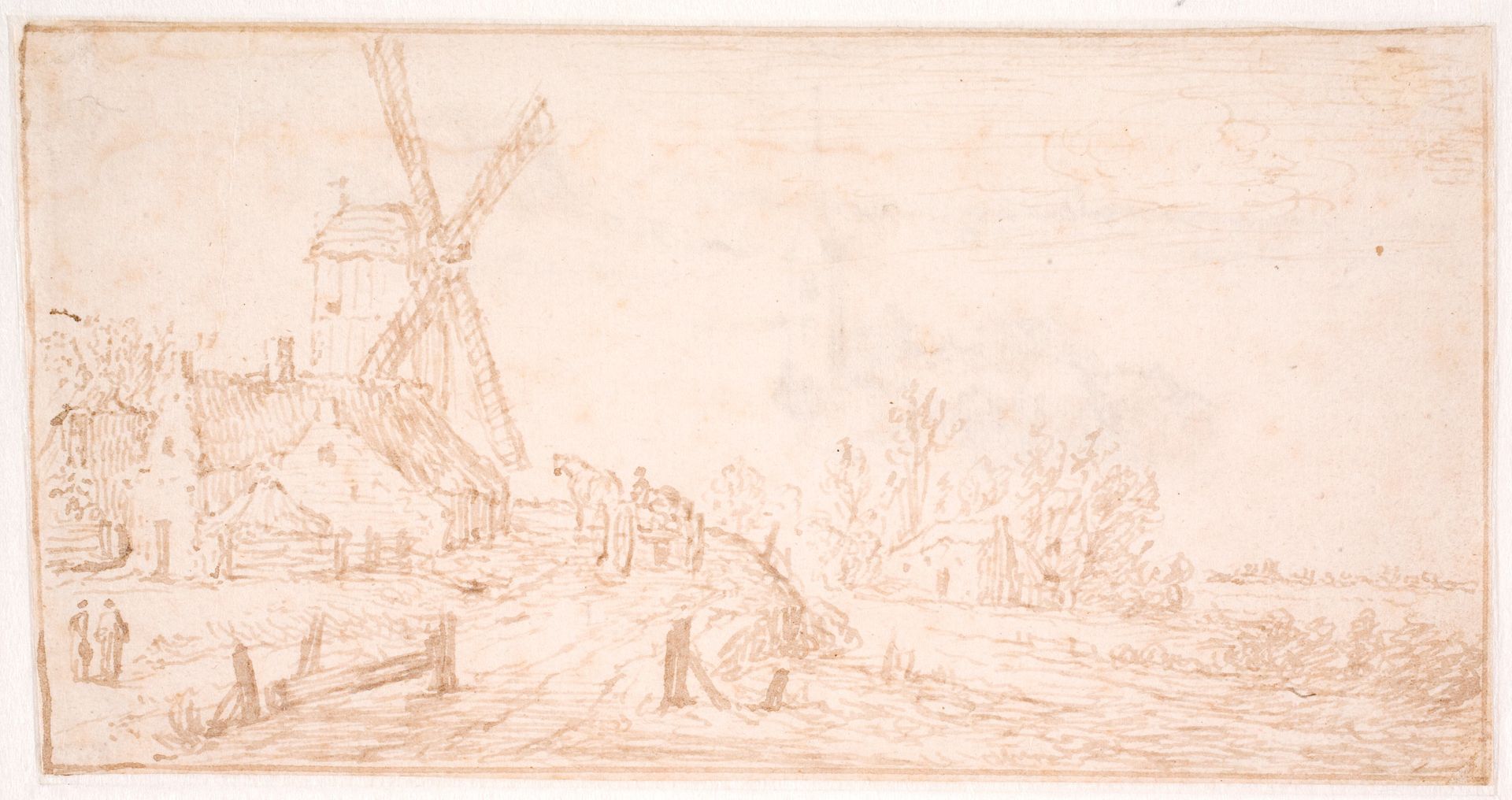 Landskab med en mølle by Jan van Goyen
