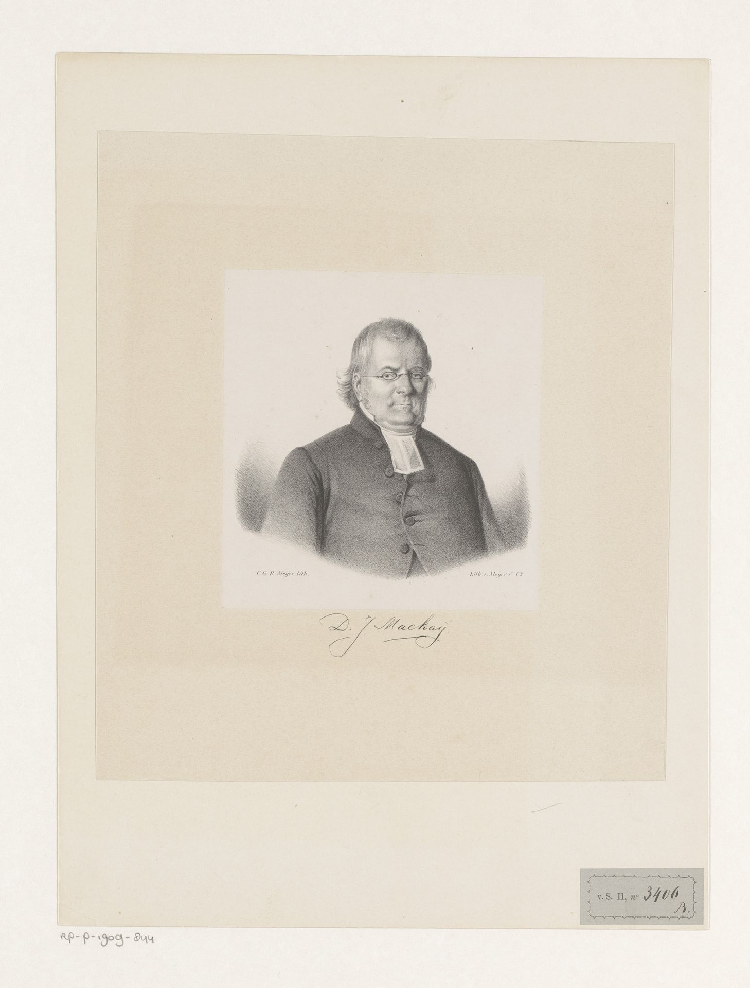Portret van Daniel Johannes of Barthold Johannes Christiaan Mackay by Christian Gerhard Rudolf Meijer