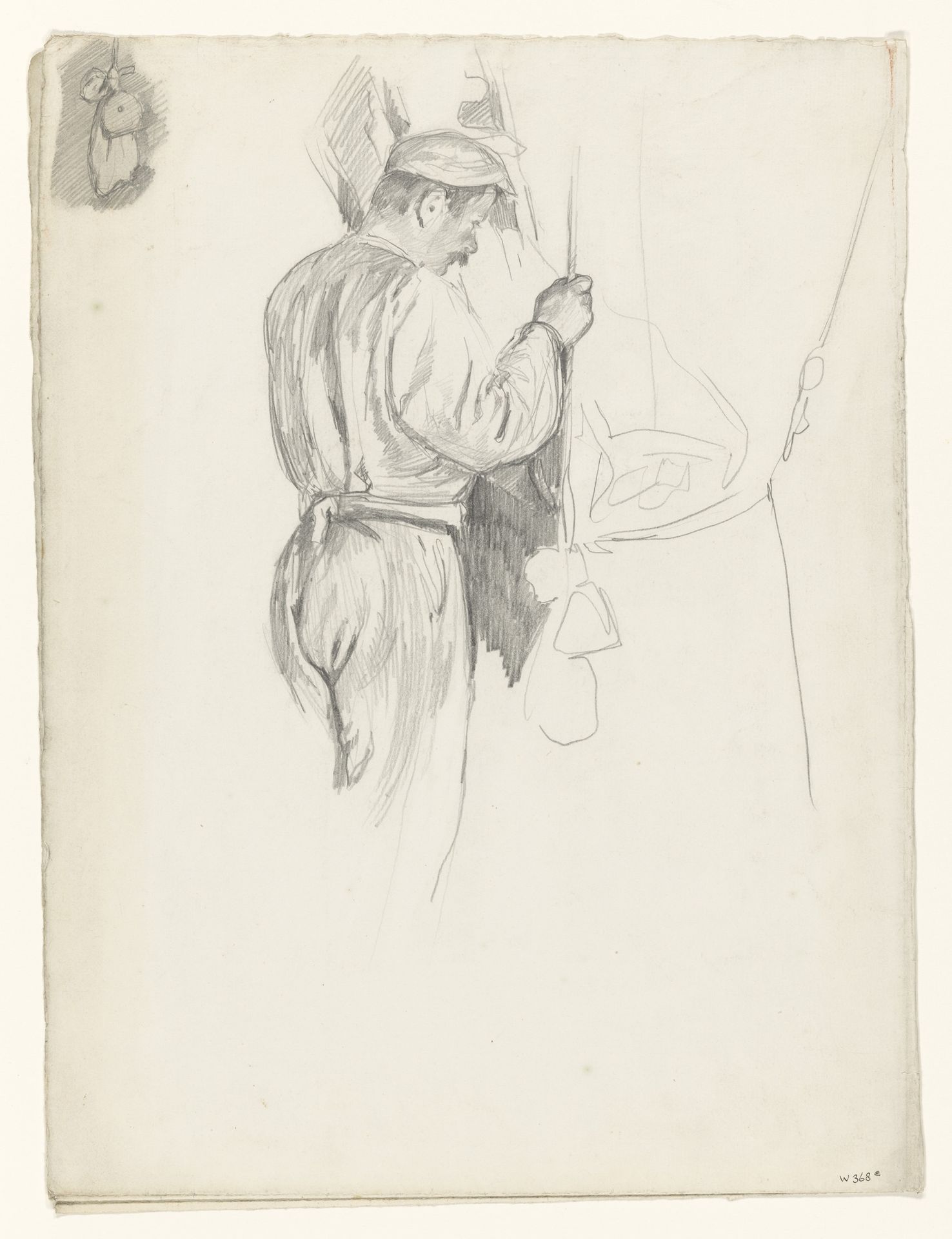 Dubbel schetsblad met twee studies van een molenaar by Willem Witsen