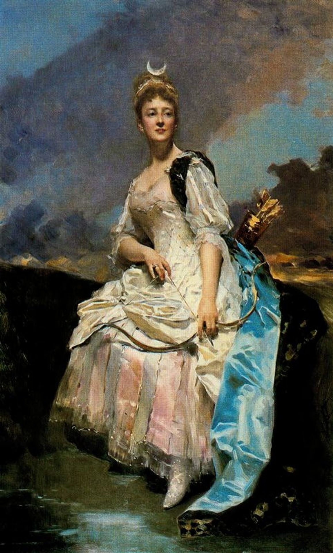 The Marquise D'Hervey Saint-Denis as Diane by Raimundo de Madrazo