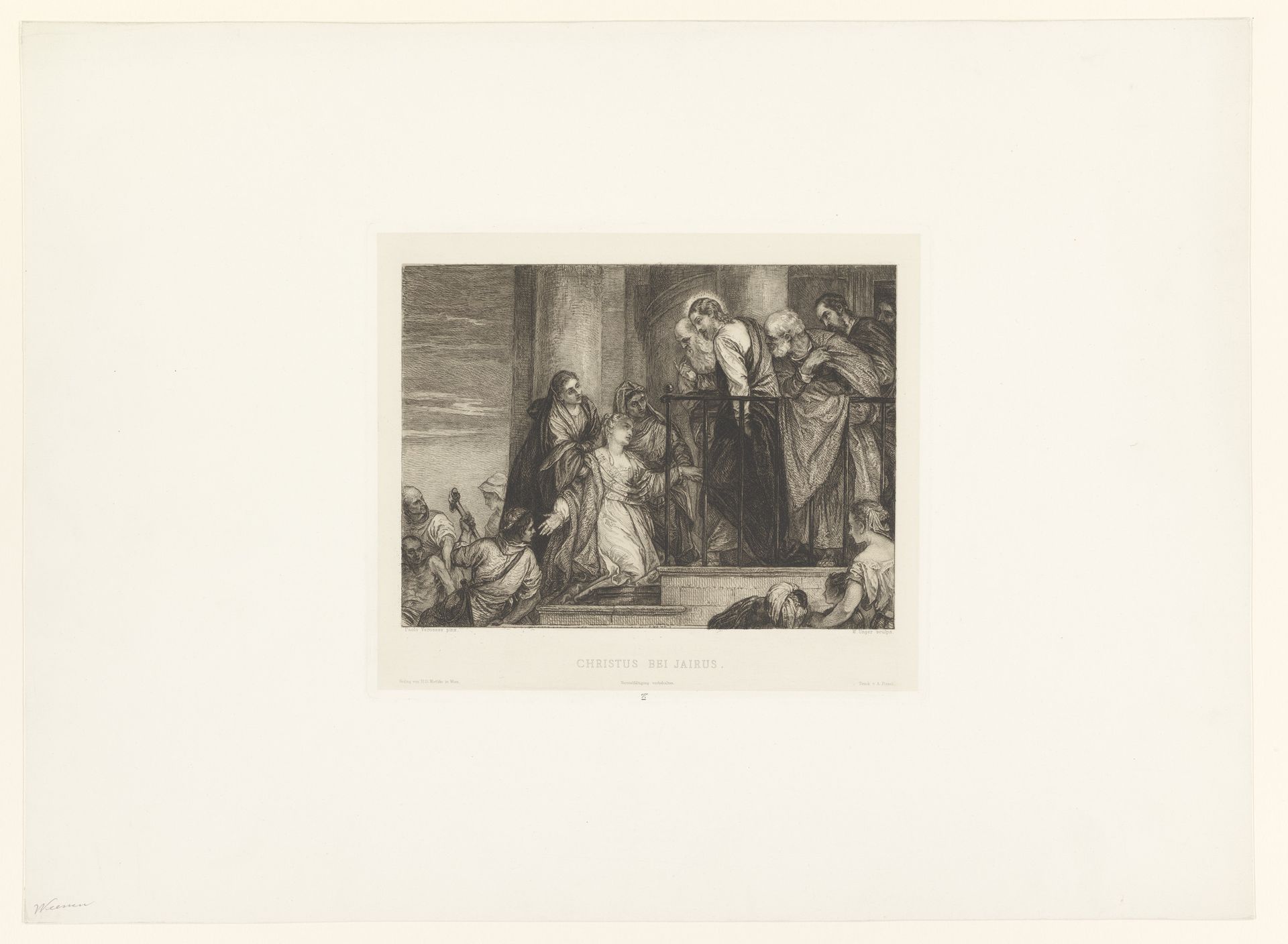 Opwekking van de dochter van Jaïrus by William Unger