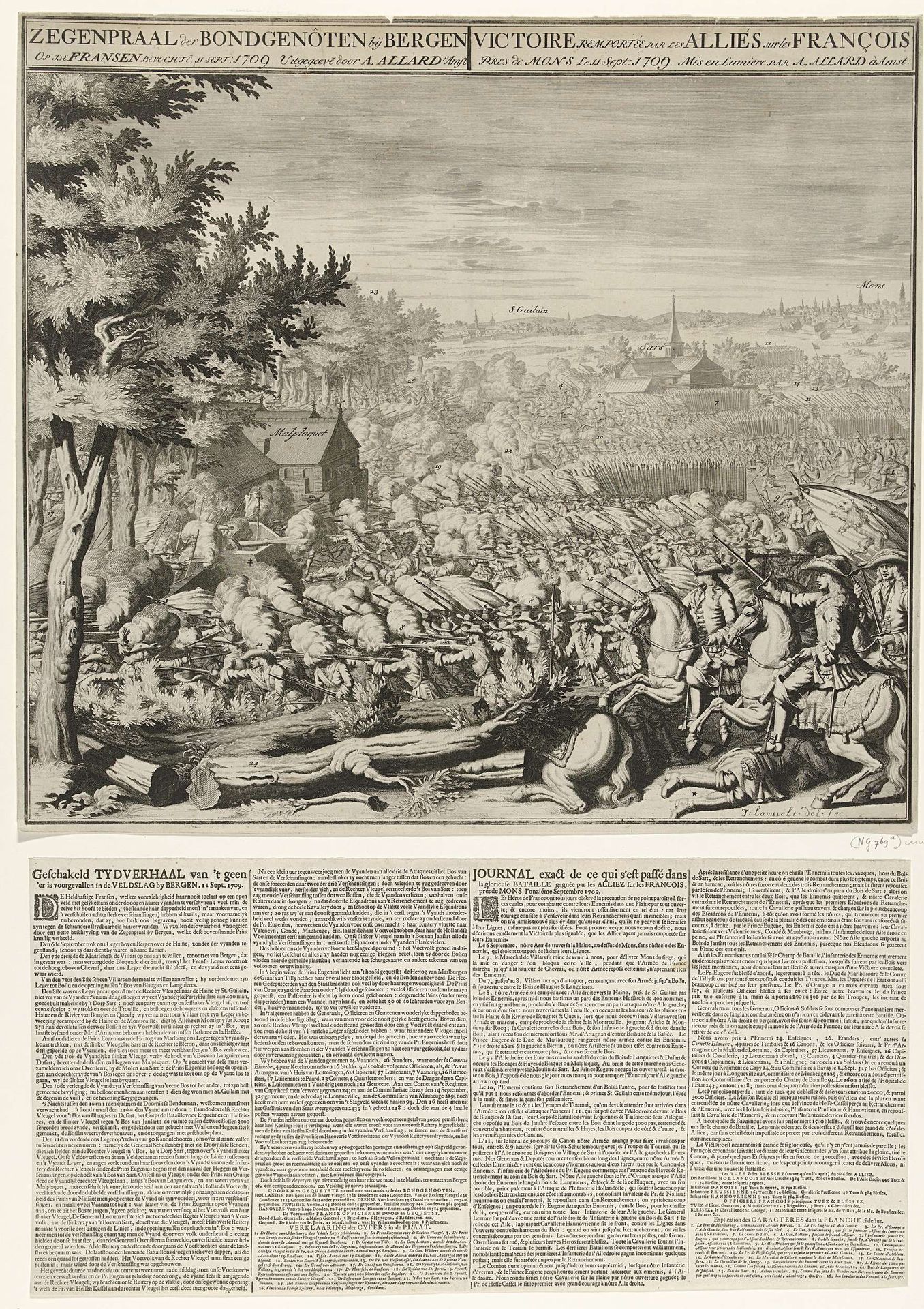 Slag bij Malplaquet, 1709 by Jan Lamsvelt