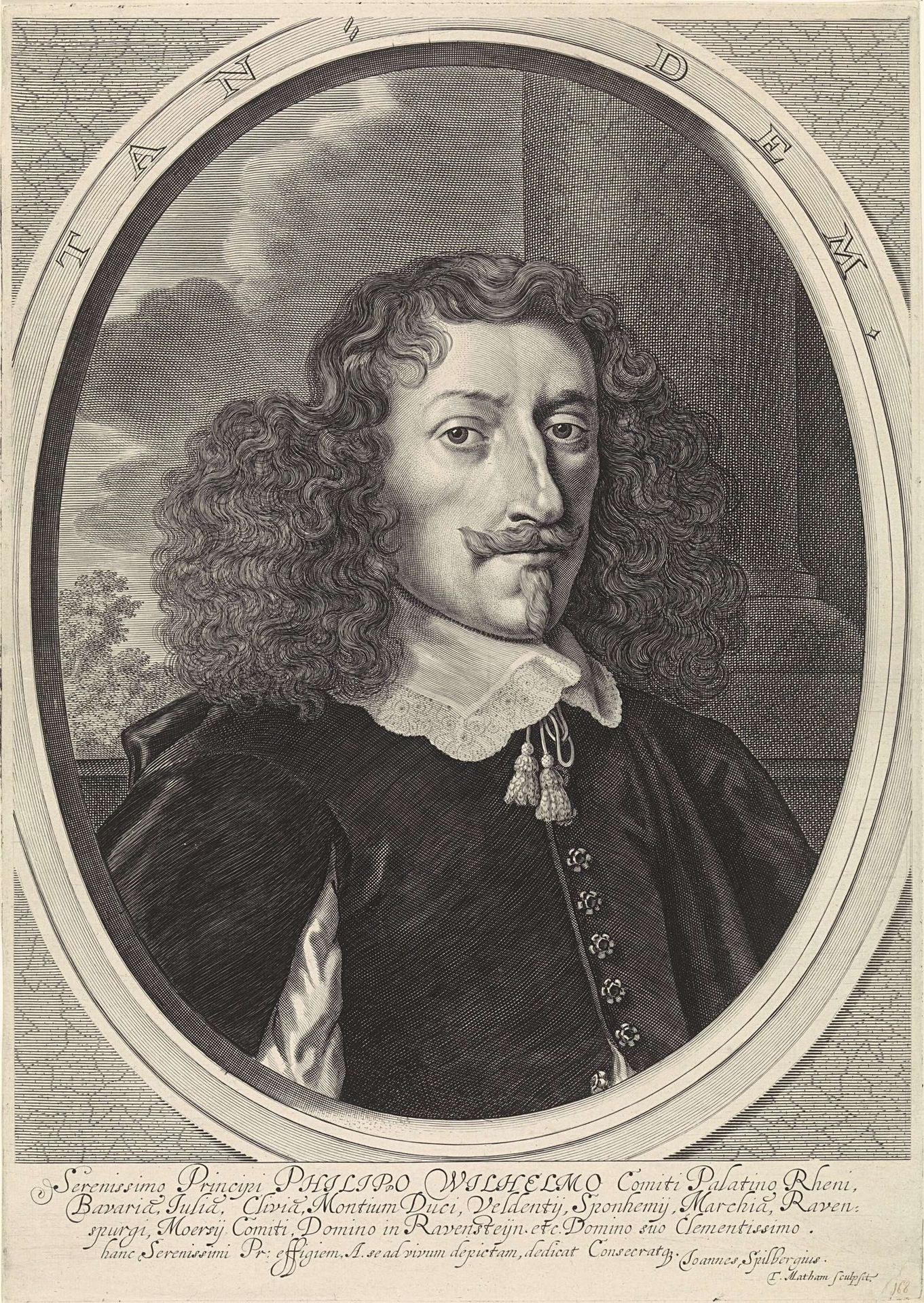 Portret van Filips Willem van de Palts by Theodor Matham