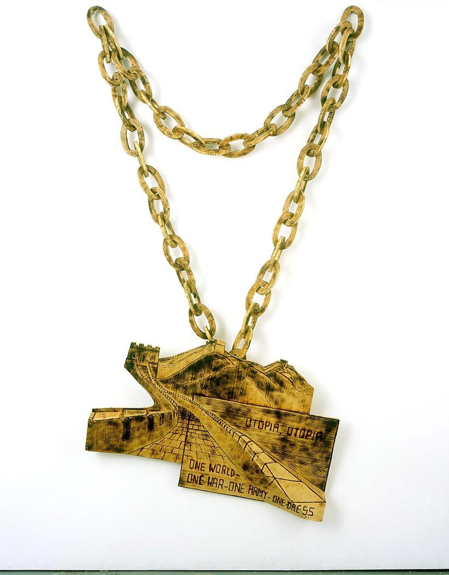 Wood-Chain VII (Great Wall of China) by Thomas Hirschhorn