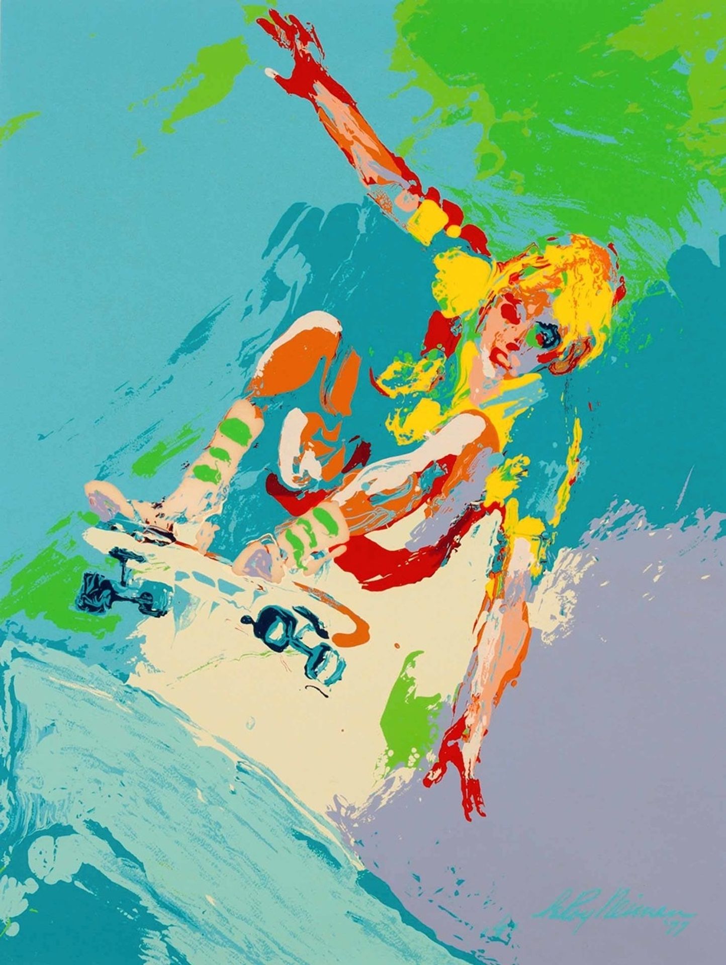 Skateboard Boy by LeRoy Neiman