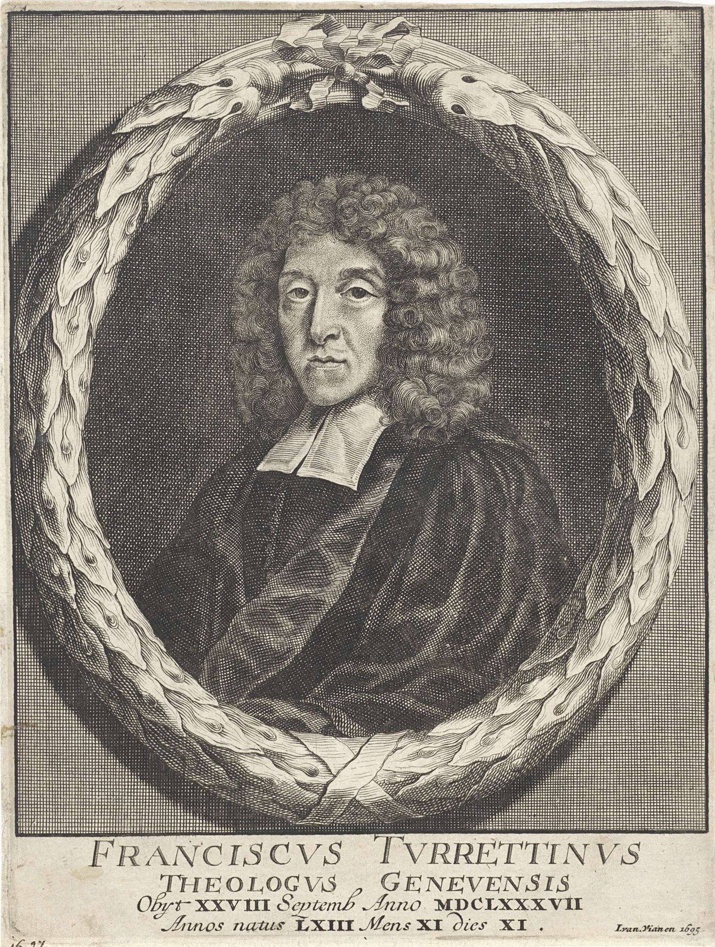 Portret van Franciscus Turrettinus by Jan van Vianen