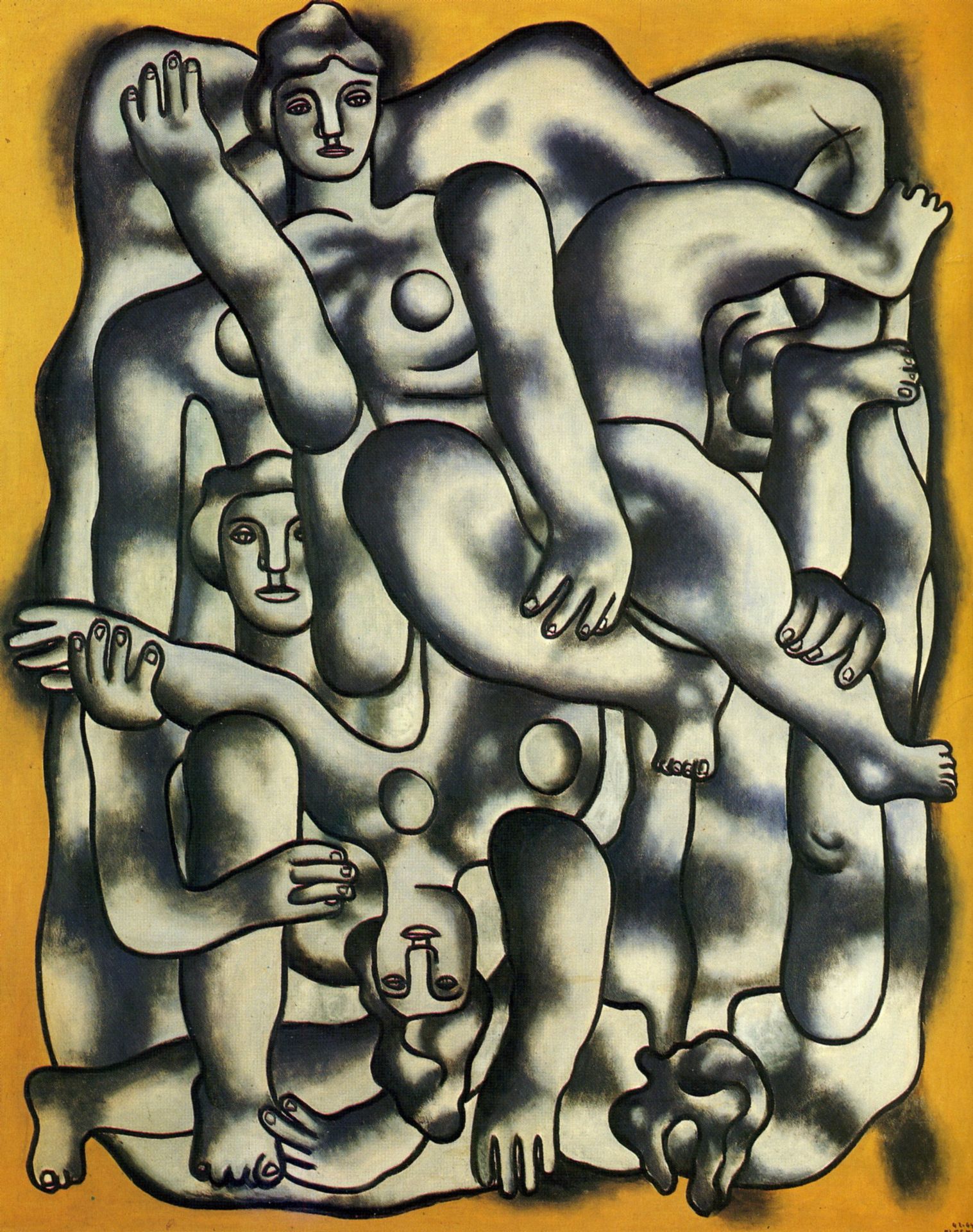 Acrobats in gray by Fernand Léger