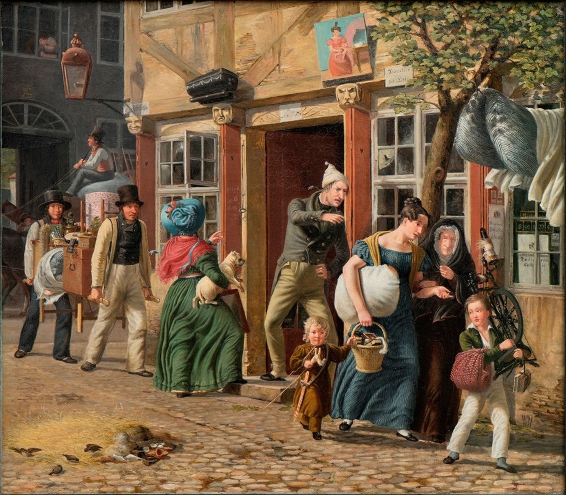 Moving Day Scene by Wilhelm Marstrand