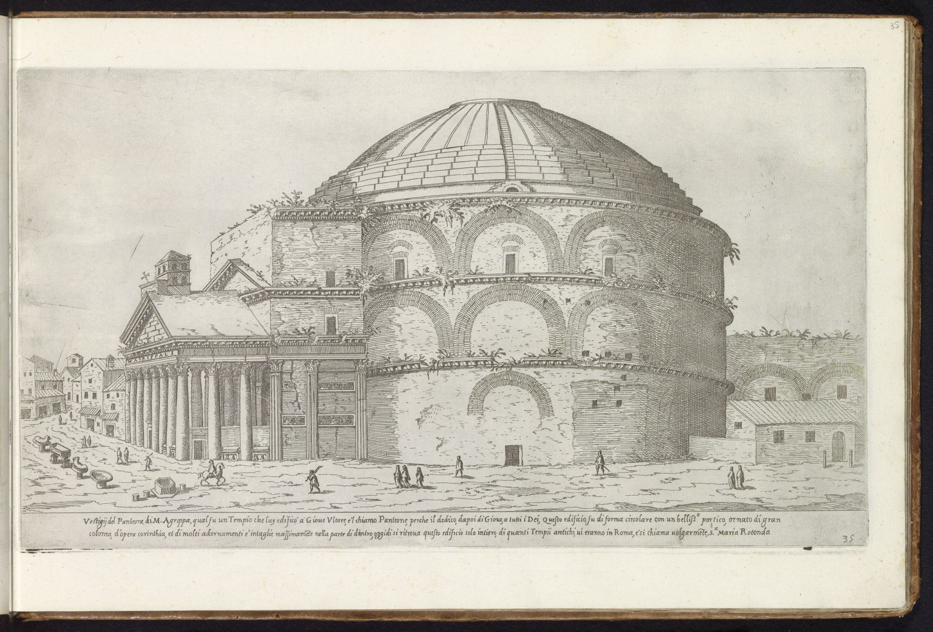 Pantheon te Rome by Étienne Dupérac