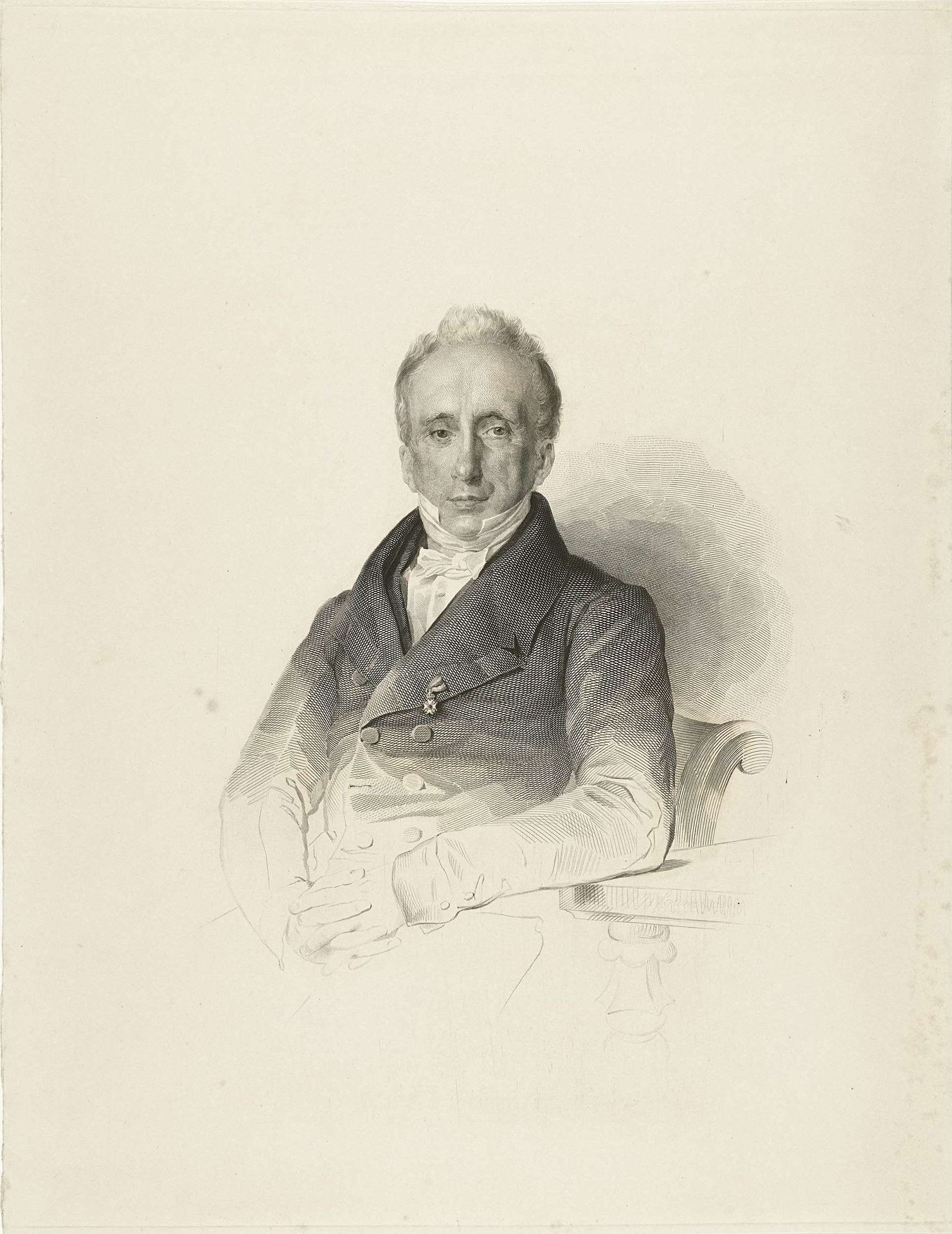Portret van Jacob Mendes de Leon, lid van de Amsterdamse gemeenteraad by Henricus Wilhelmus Couwenberg