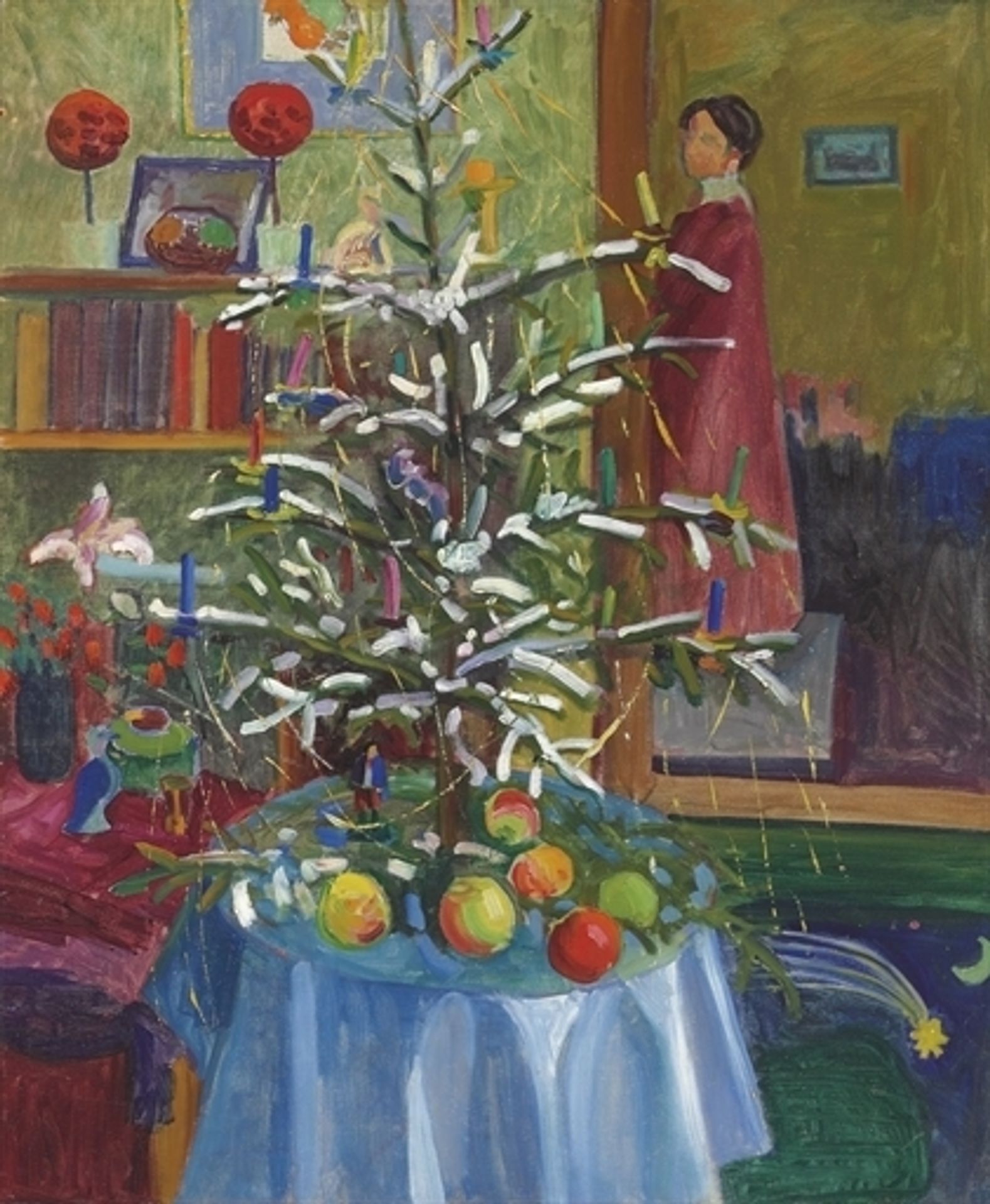 Interieur mit Weihnachtsbaum by Gabriele Munter