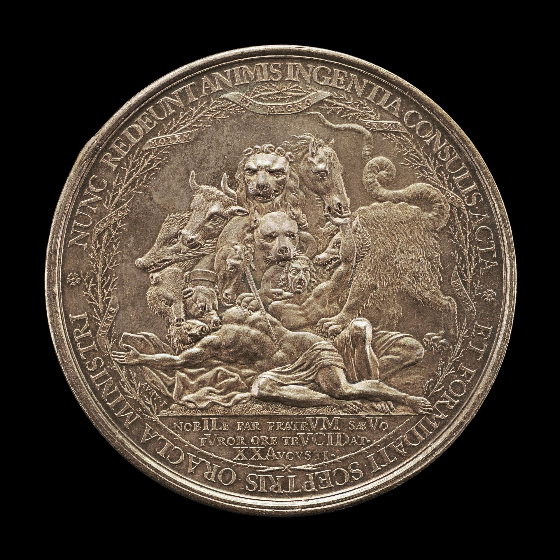 Ten-Headed Monster Preying on Two Nude Bodies [reverse] by Pierre Aury