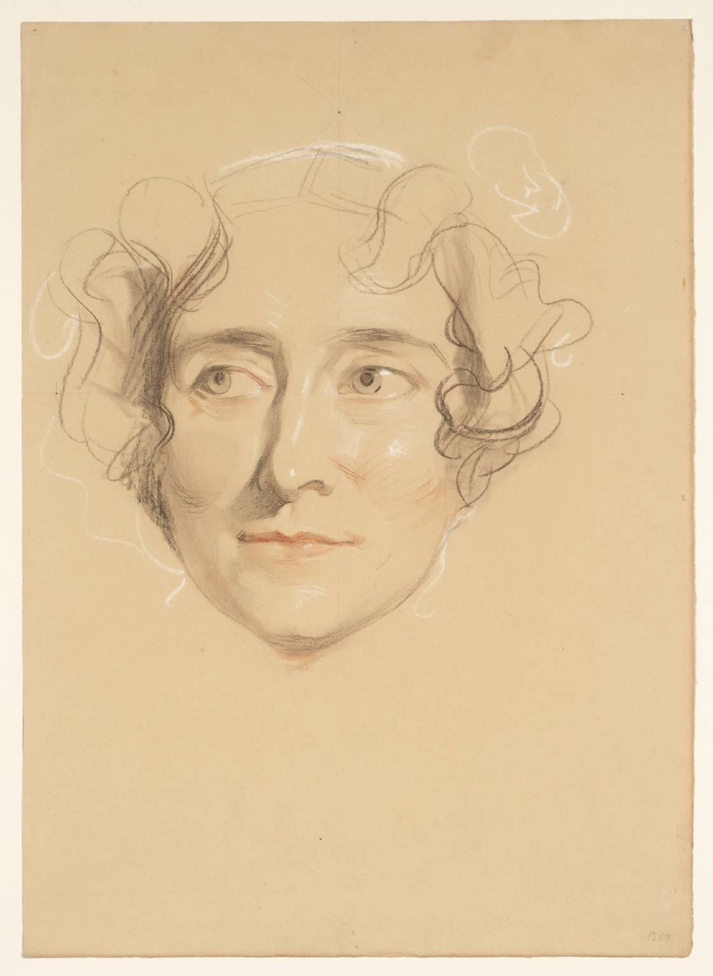 Head of a Woman, Full Face by  Samuel Laurence