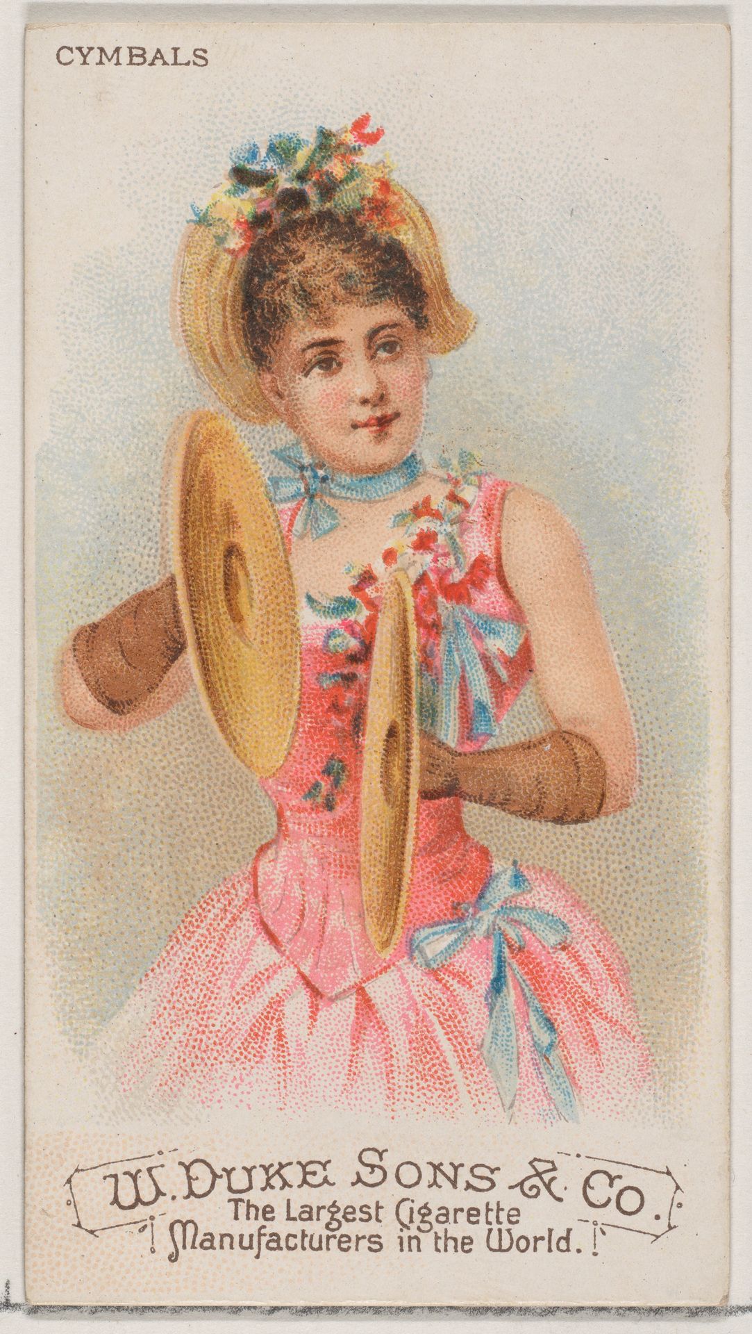 Cymbals, from the Musical Instruments series (N82) for Duke brand cigarettes by W. Duke, Sons & Co.