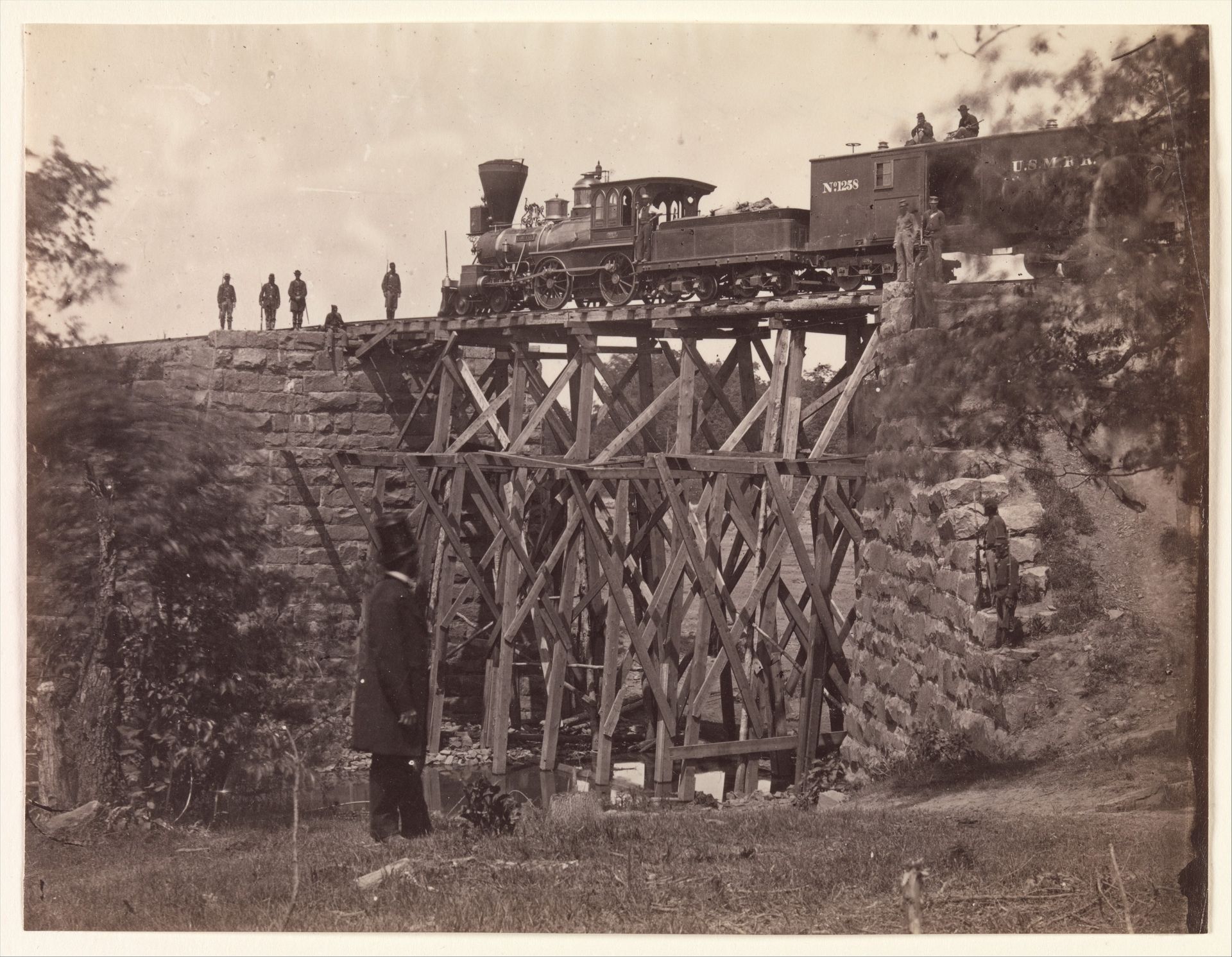 Bridge on Orange and Alexandria Rail Road, as Repaired by Army Engineers under Colonel Herman Haupt by Andrew Joseph Russell