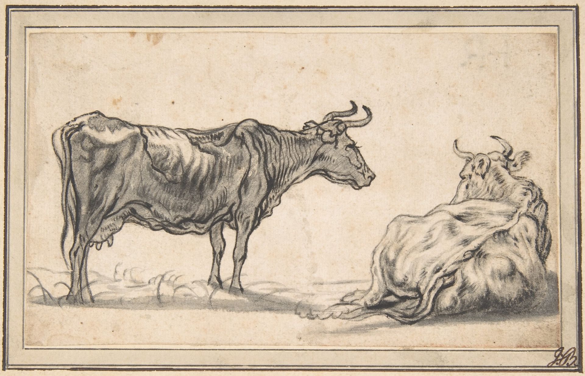 Study of Two Cows by Aelbert Cuyp