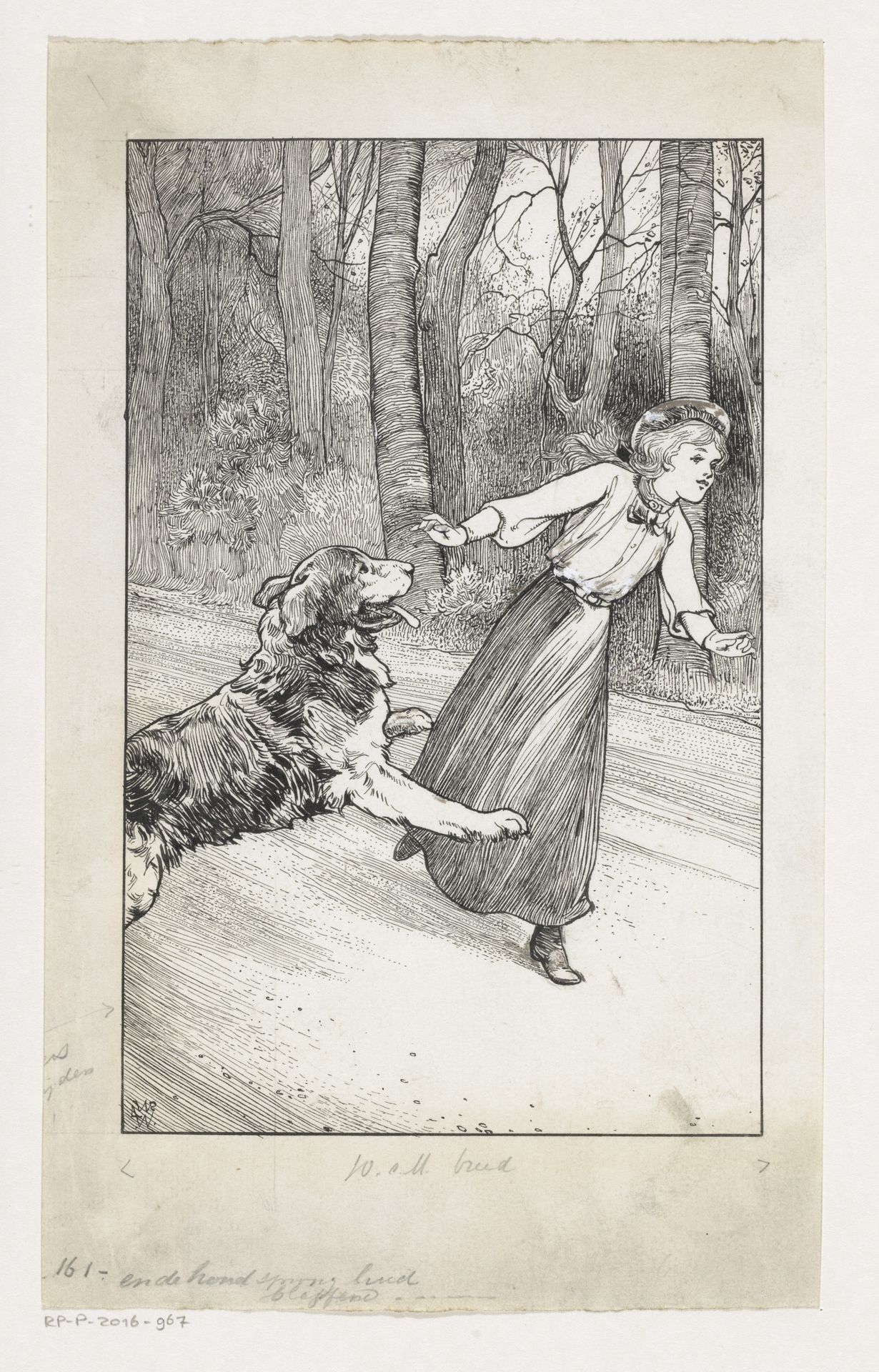 Meisje schrikt van hond by Anonymous
