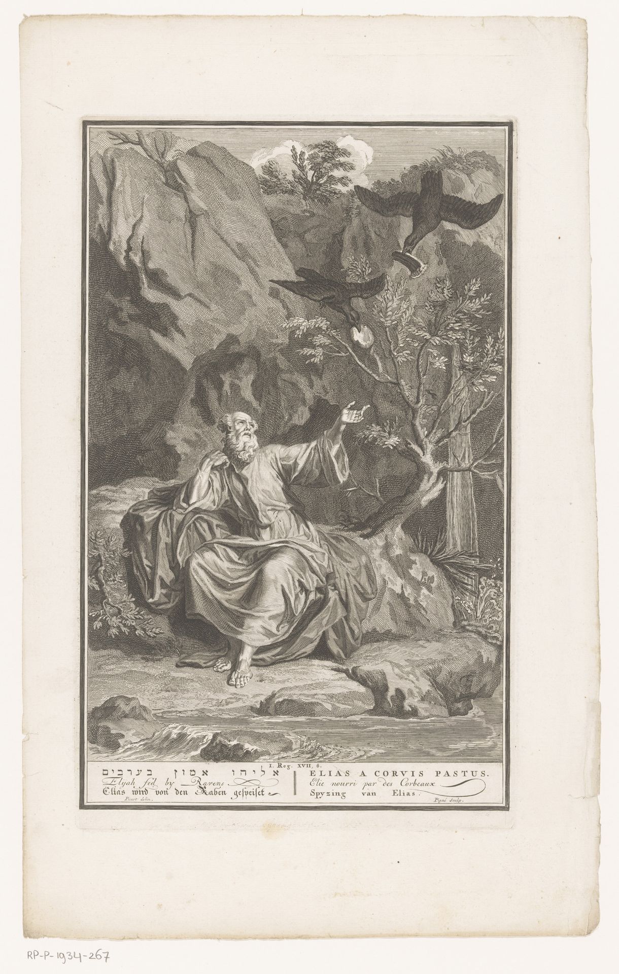 Elias gevoed door de raven by Nicolas Pigné