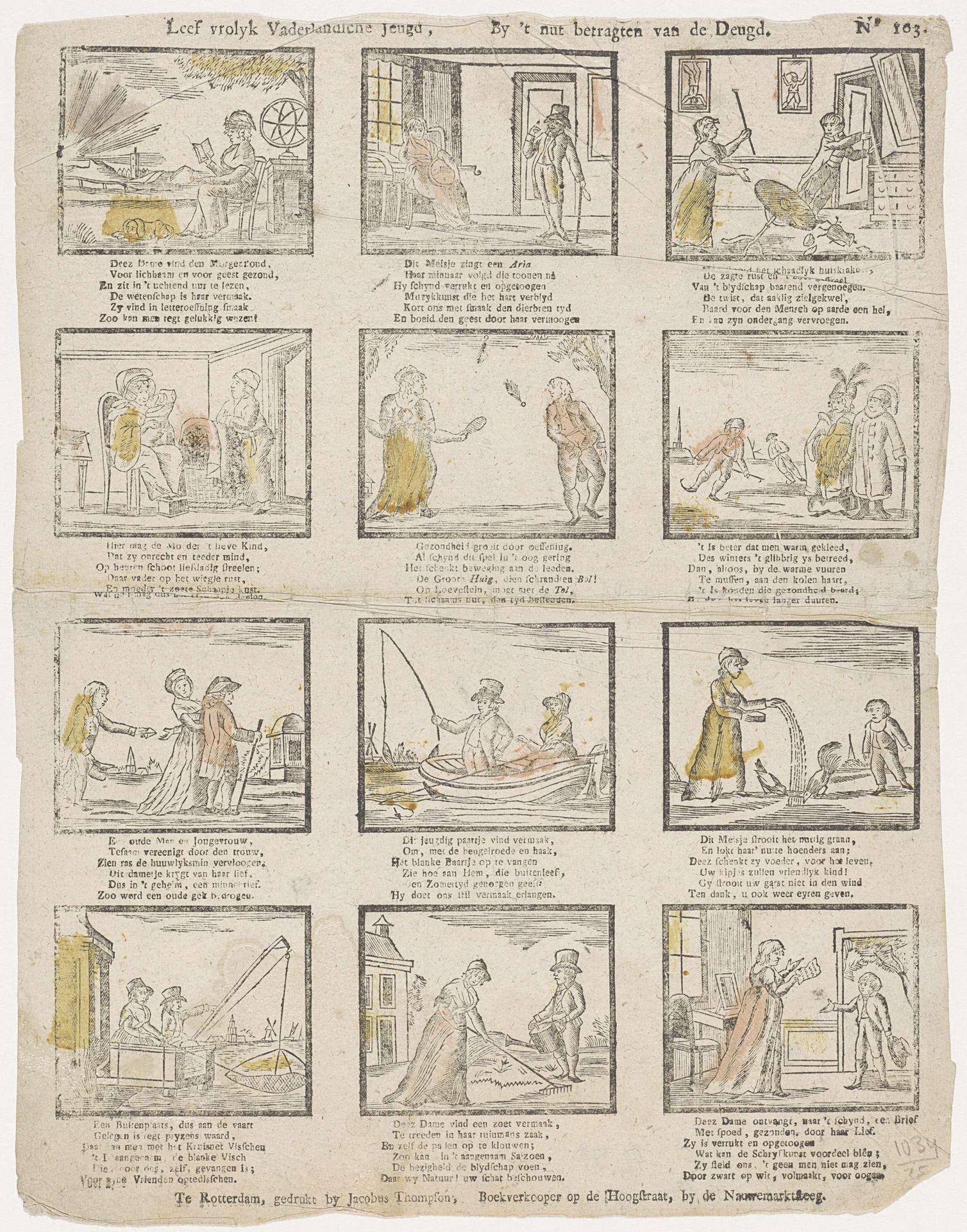 Leef vrolyk vaderlansche jeugd, / By 't nut betragten van de deugd by Jacobus Thompson
