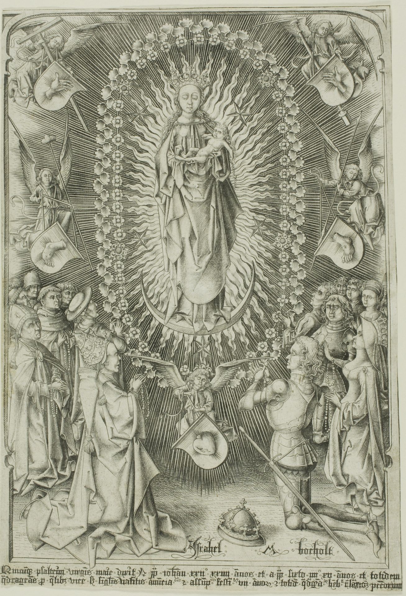 The Madonna of the Rosary by Israhel van Meckenem