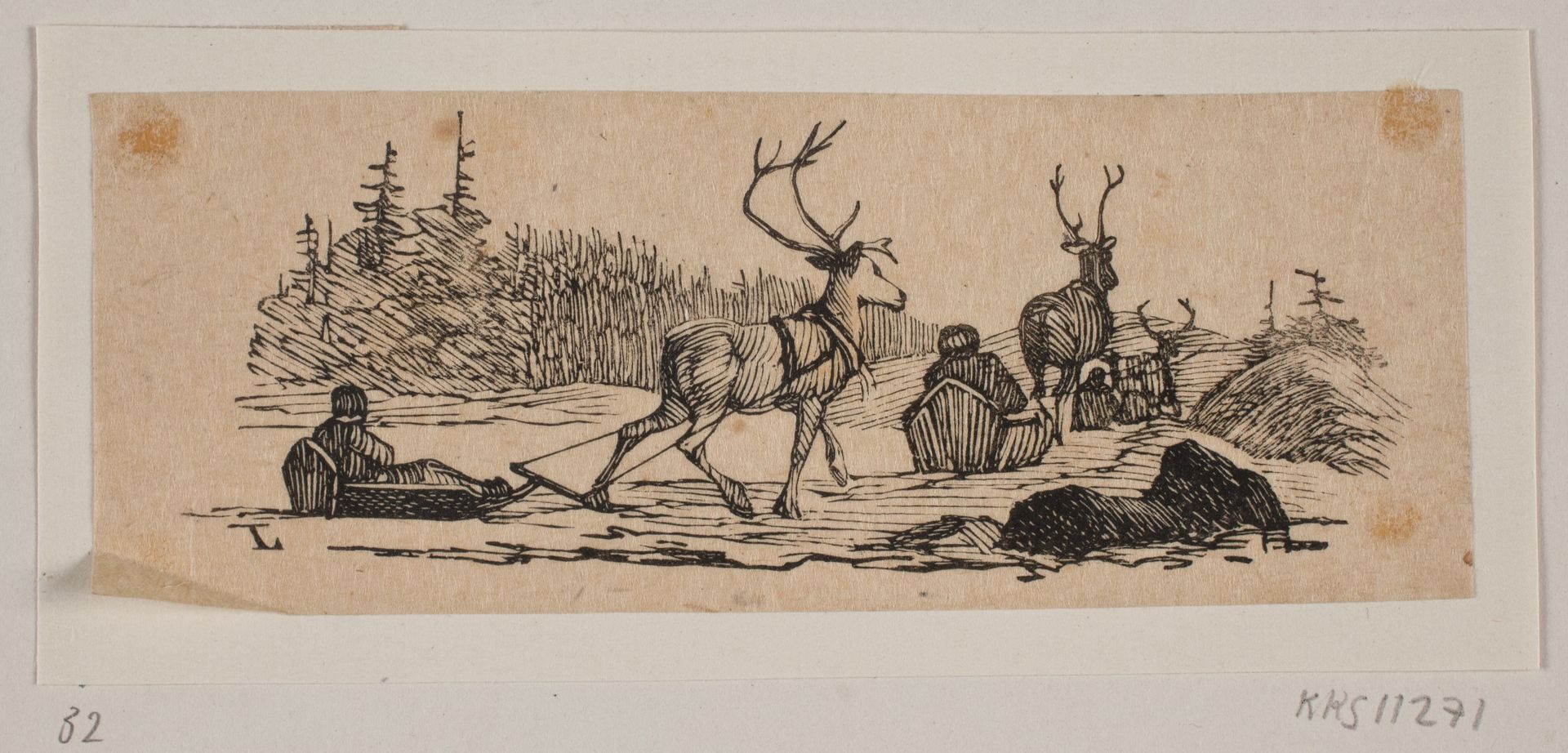Slædekørsel med rensdyr by H. C. Henneberg