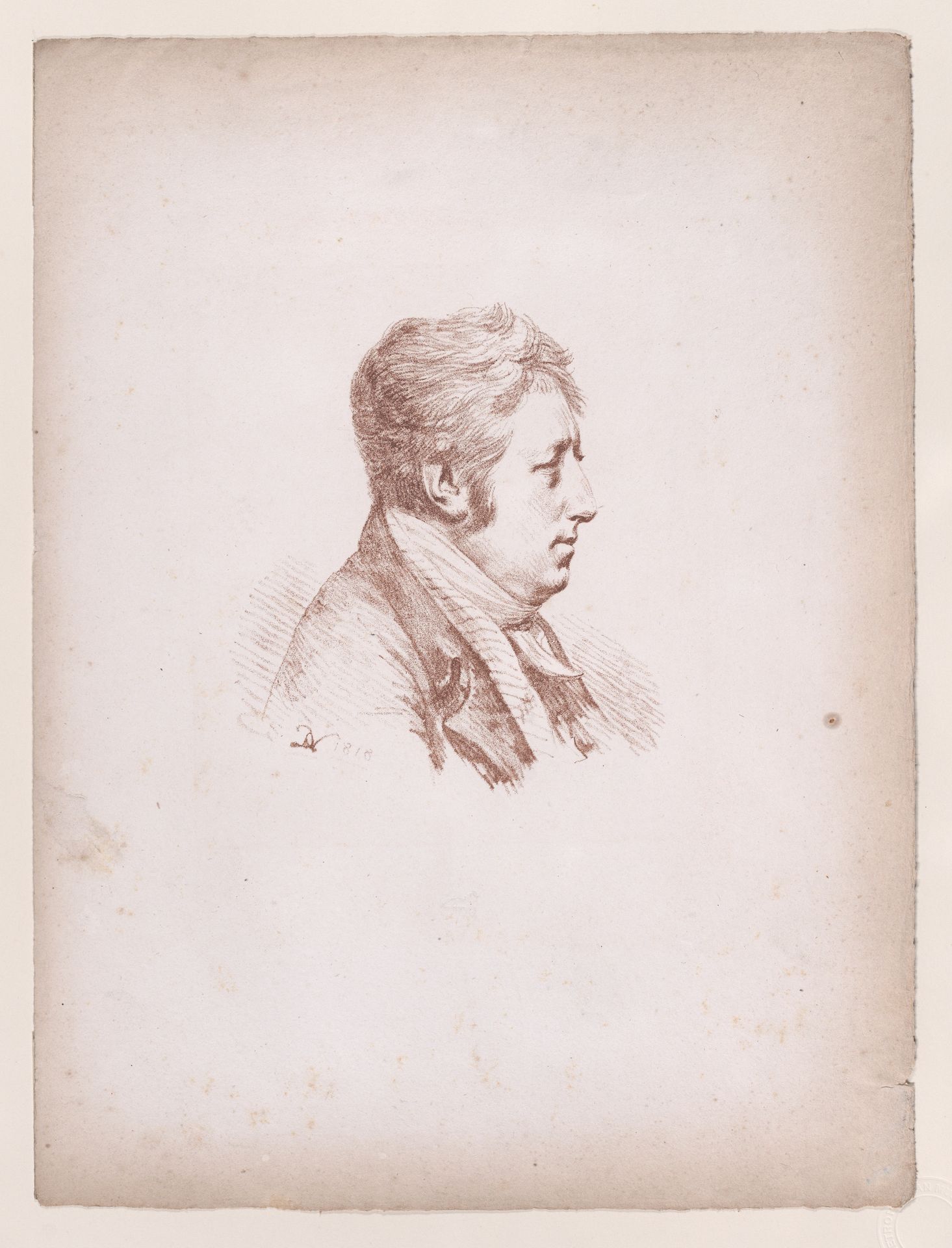 Bust of a man in profile, facing right by baron Dominique Vivant Denon