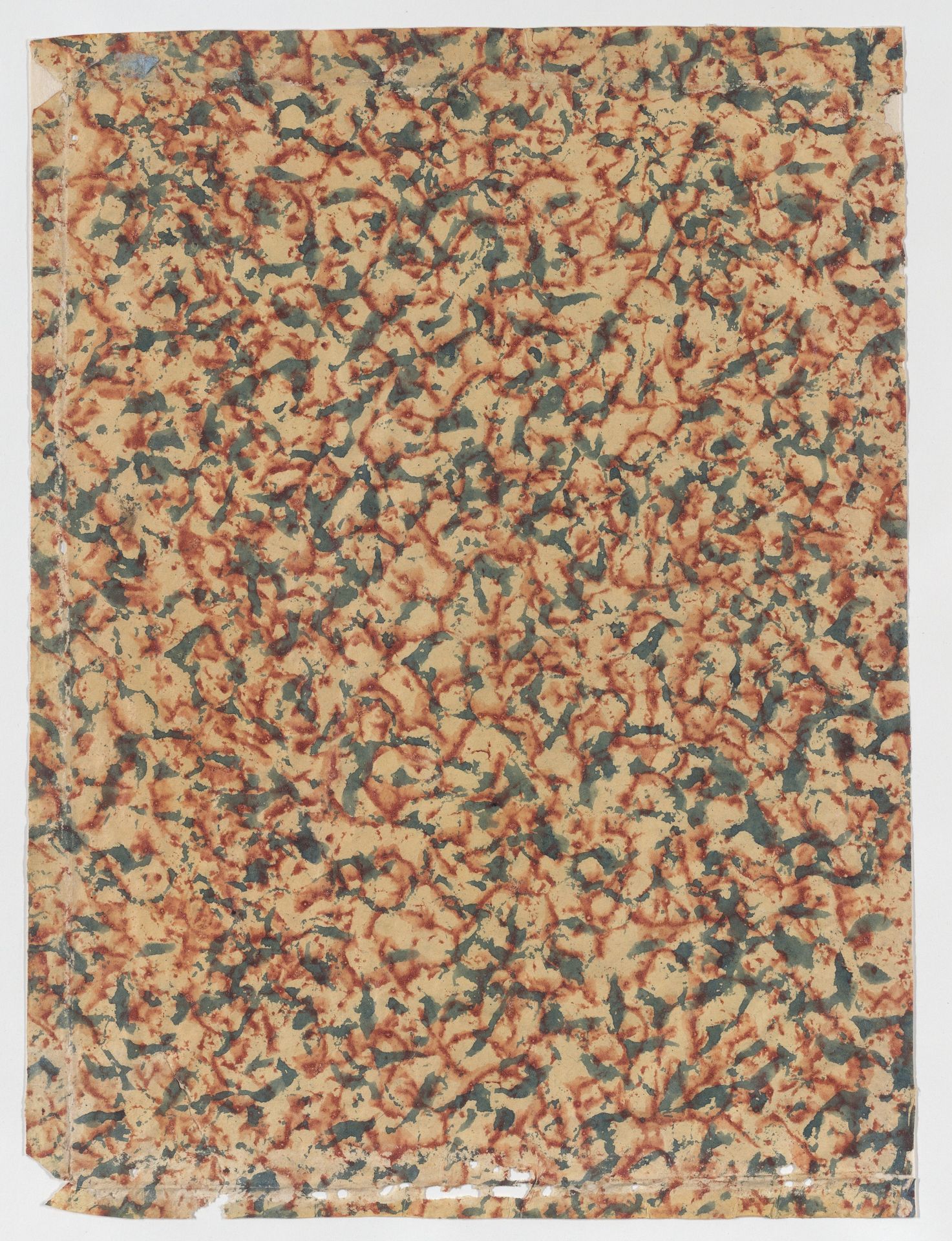 Sheet with overall splotchy pattern by Anonymous