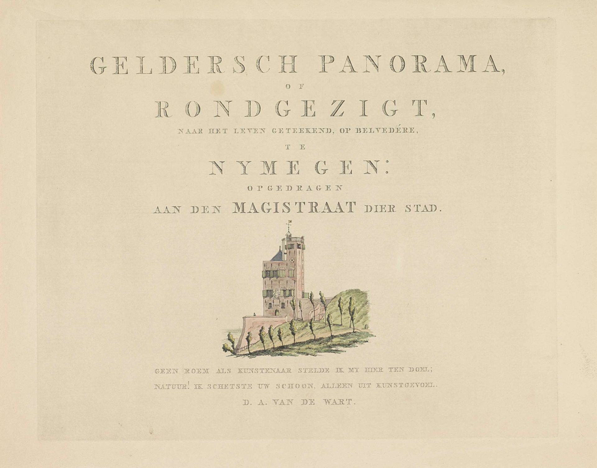 Belvédère te Nijmegen by Derk Anthony van de Wart