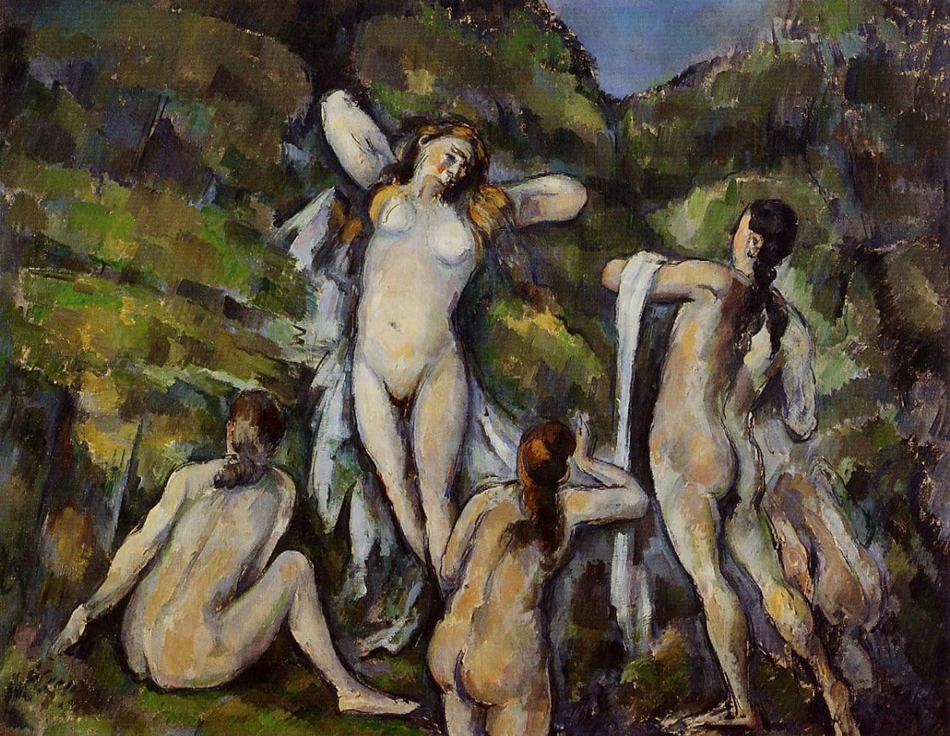 Four Bathers by Paul Cézanne