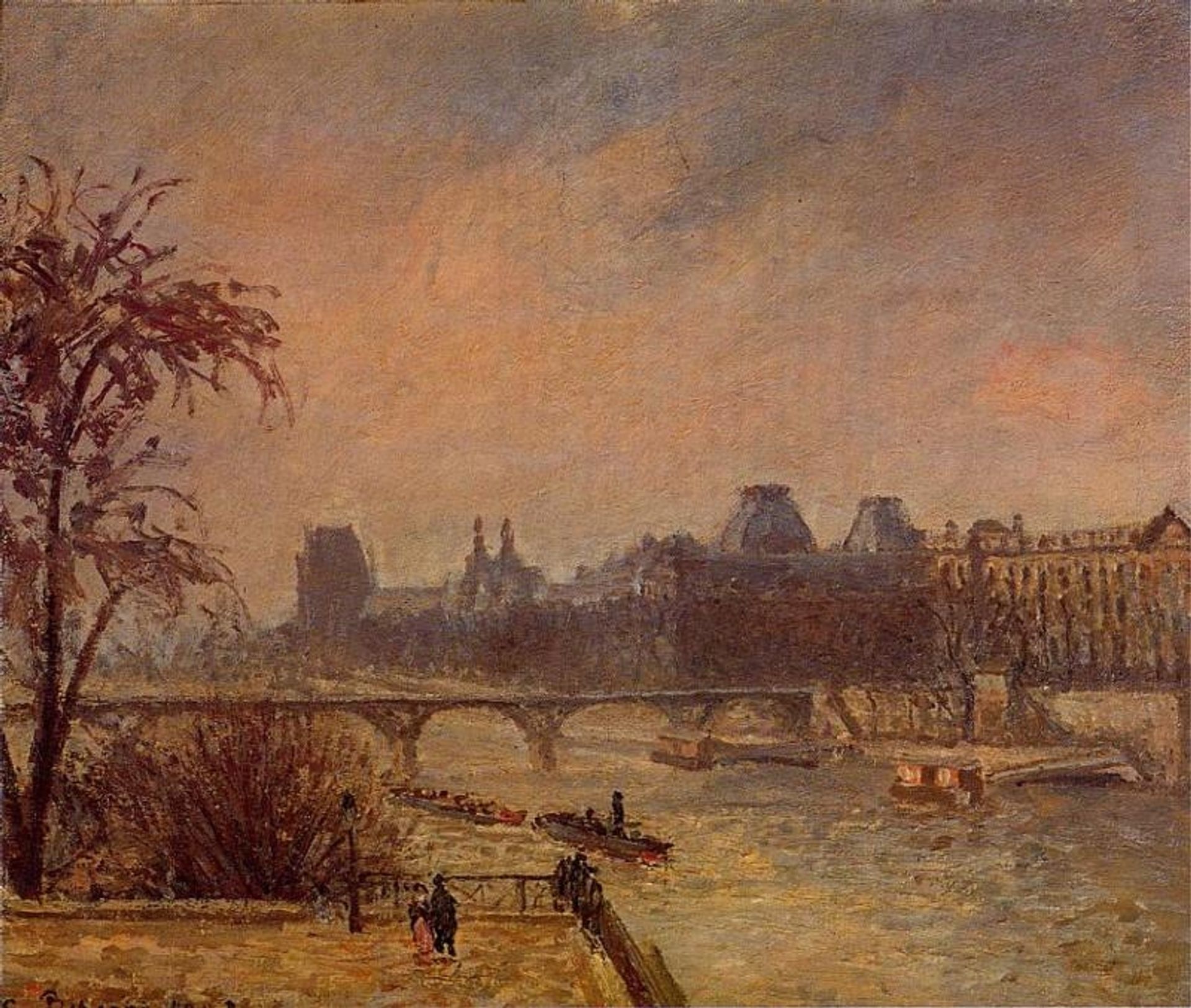 The Seine and the Louvre, Paris by Camille Pissarro