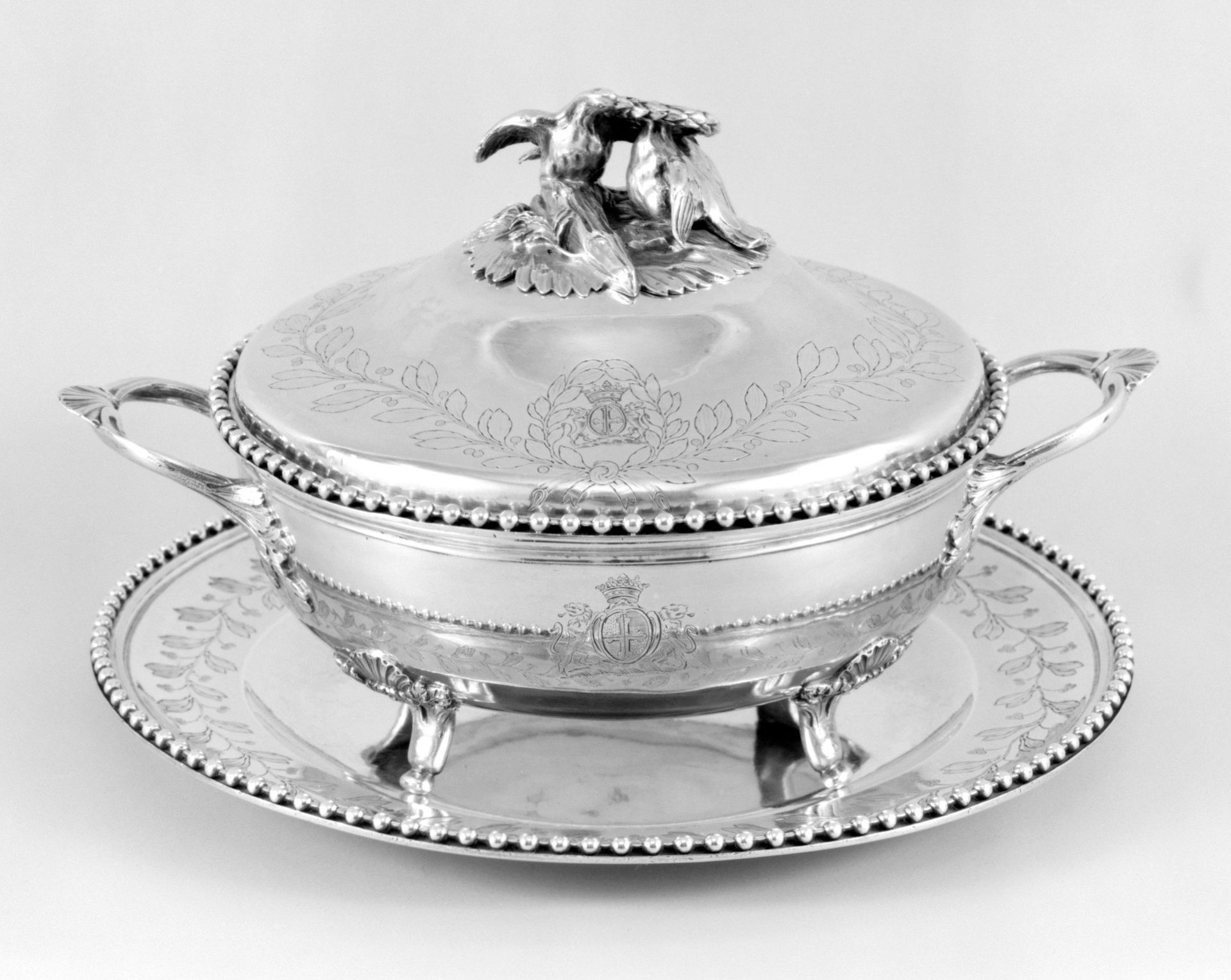 Vegetable dish with cover and tray by Jean-François-Nicolas Carron