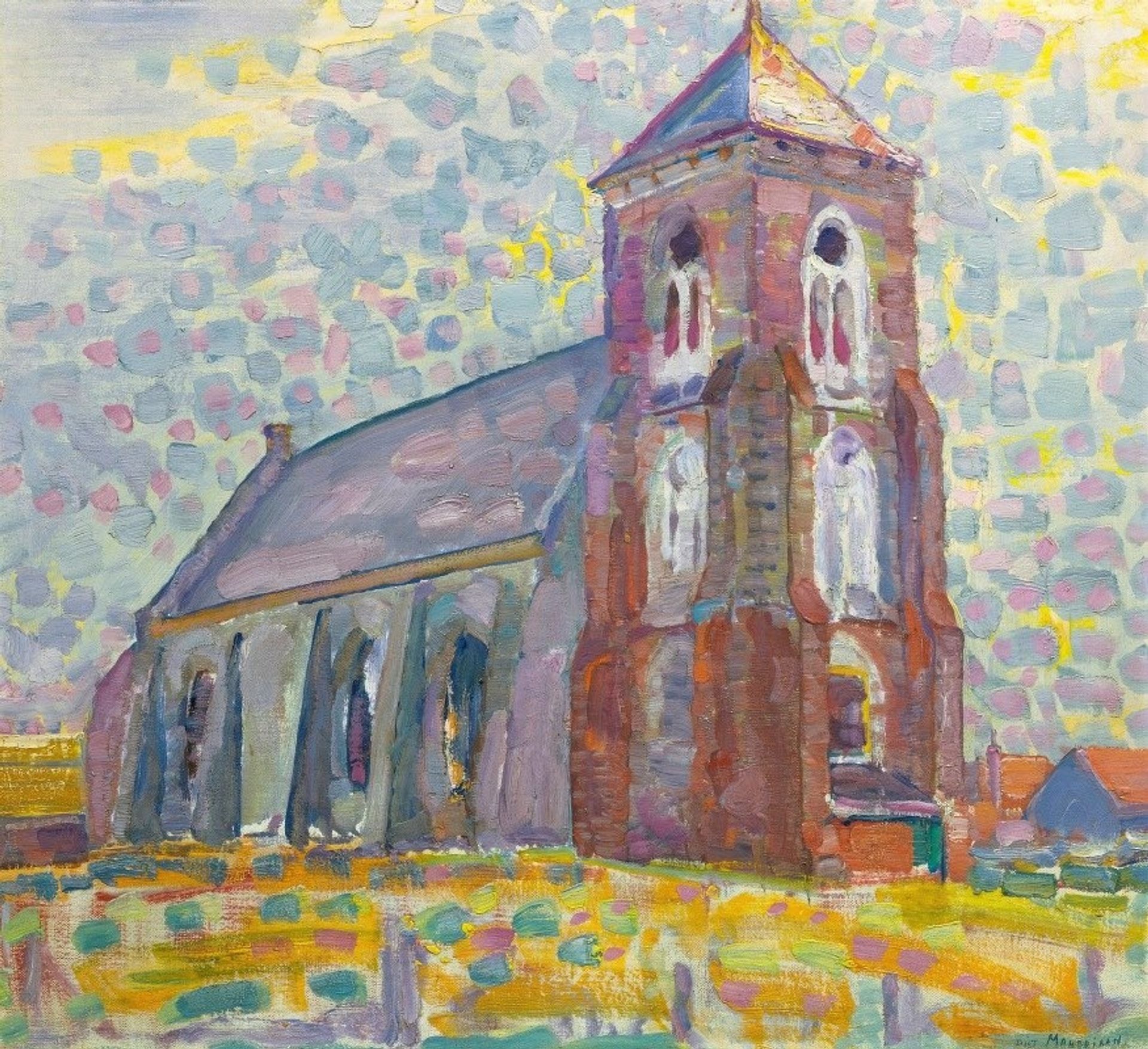 Church In Zoutelande by Piet Mondrian