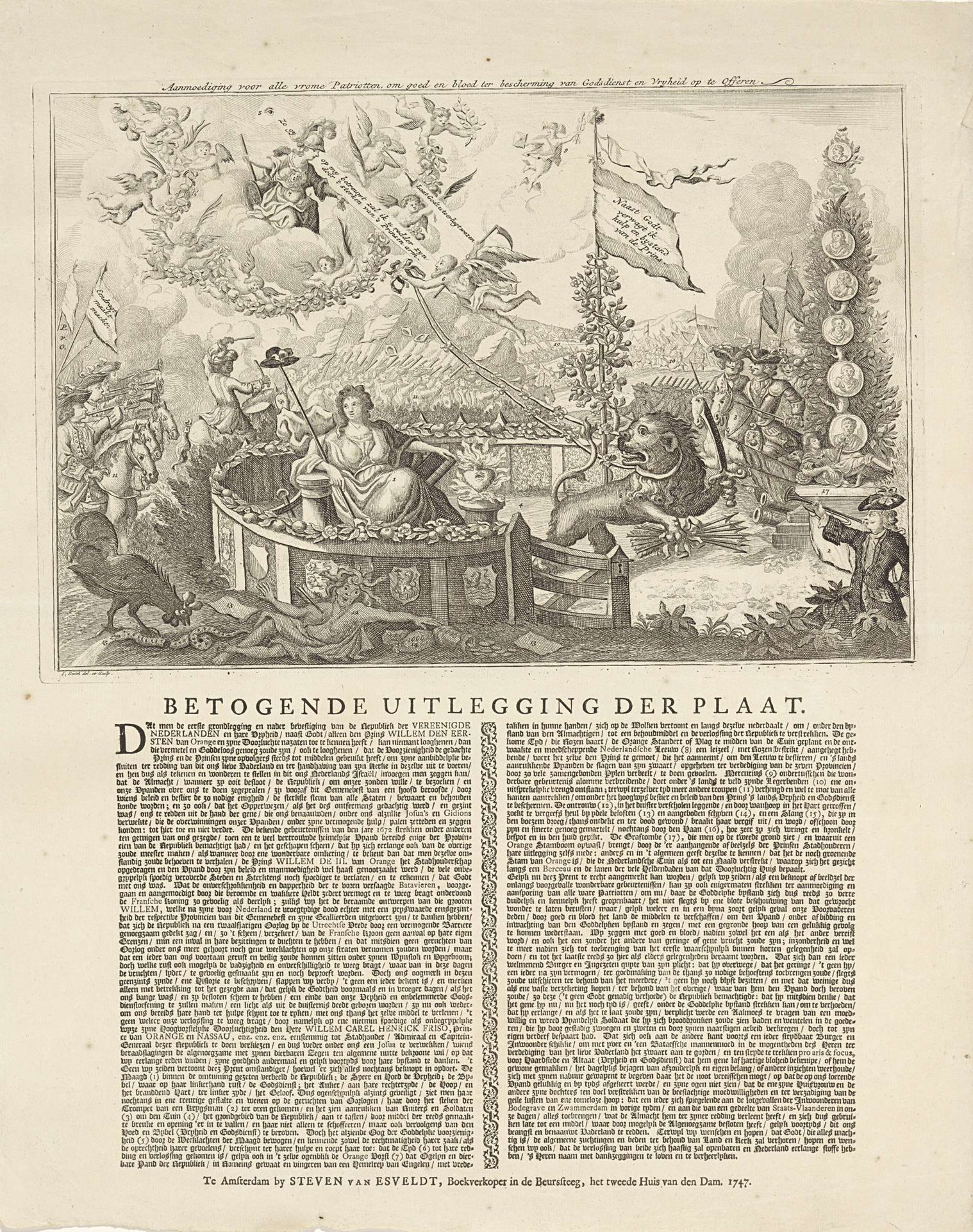 Allegorie op de verheffing van Willem IV, 1747 by Jan (II) Smit