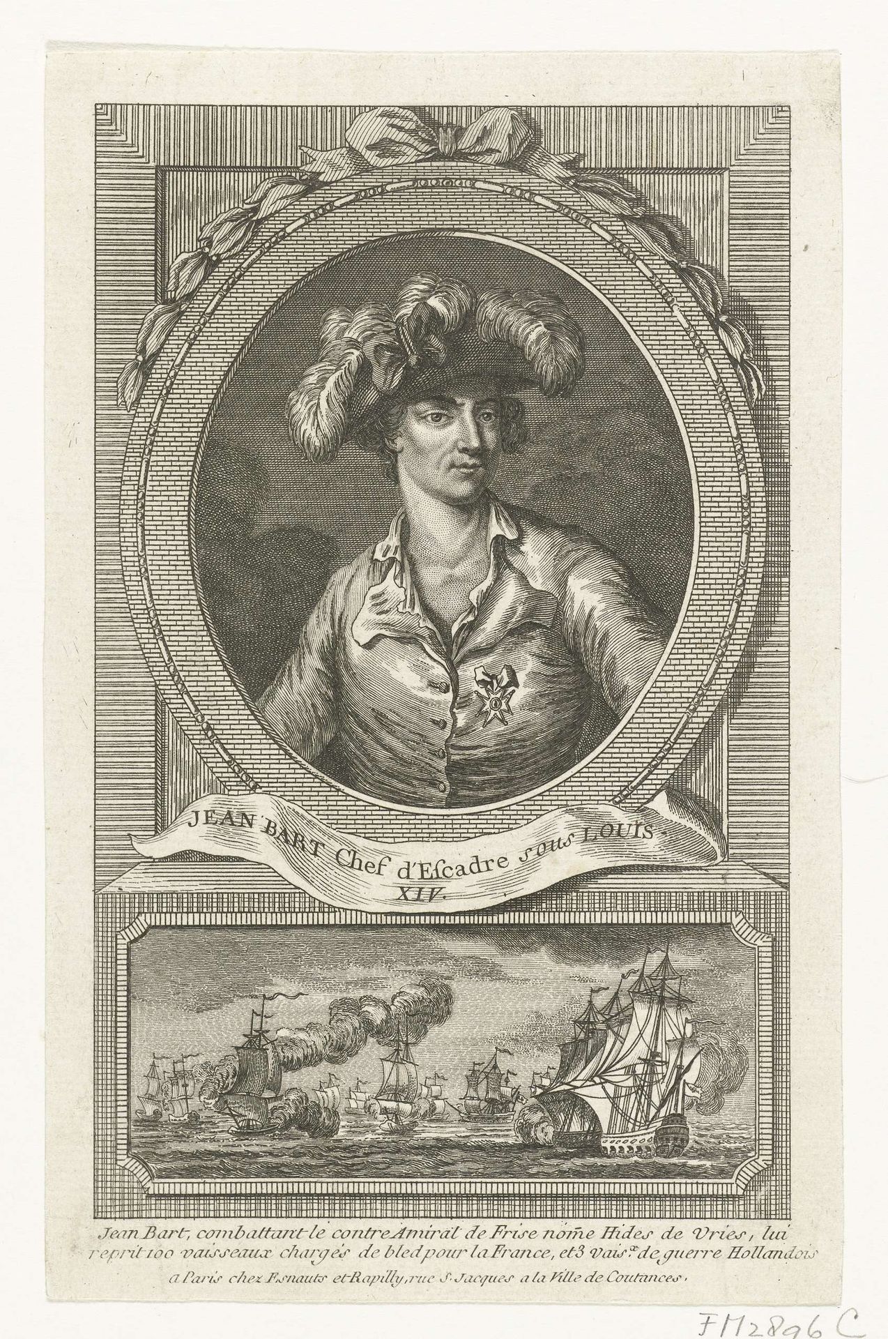 Portret van Jan Bart, 1694 by Anonymous