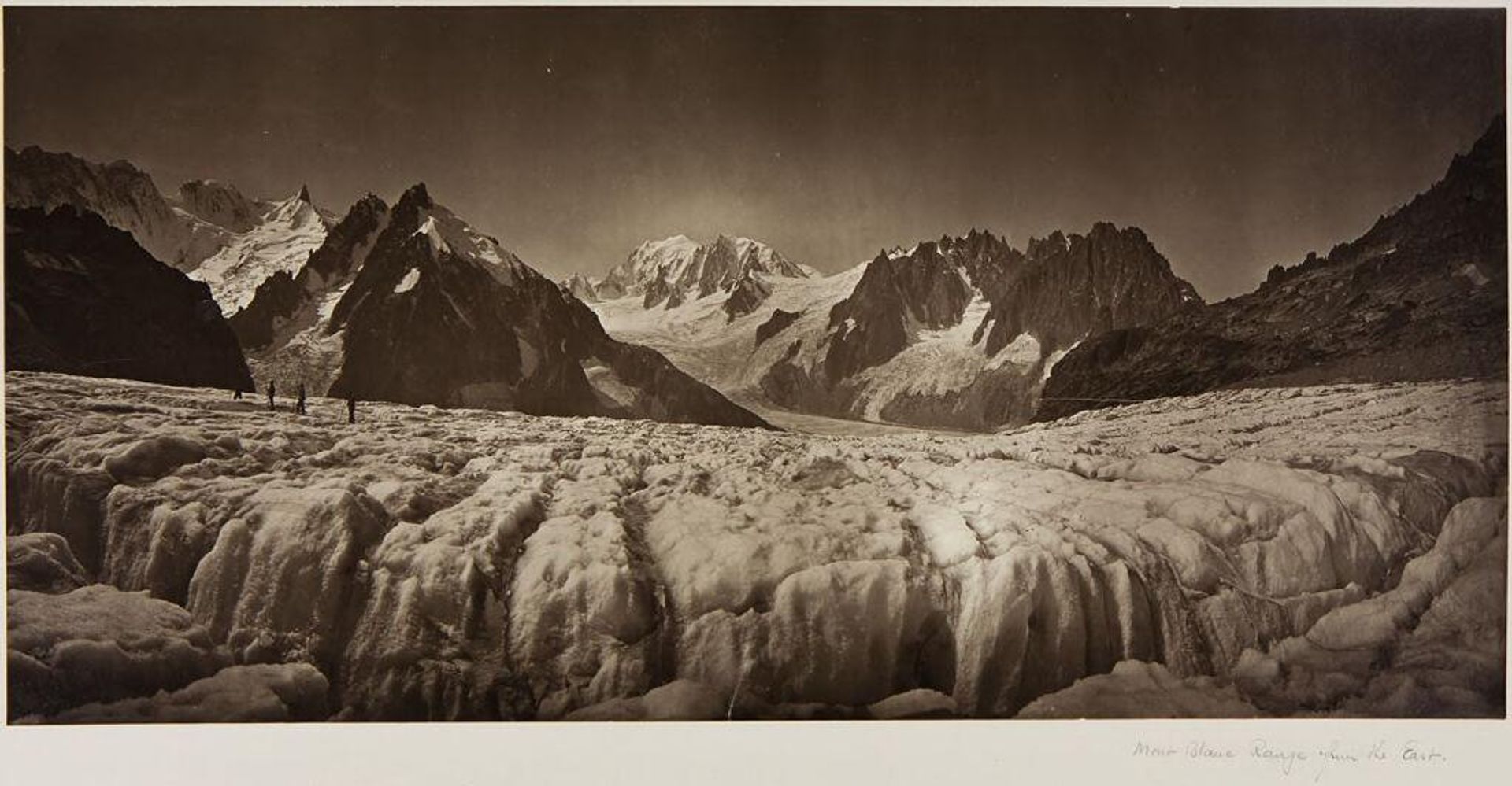 Mont Blanc seen from the Jardin de TalÃ¨fre by Adolphe Braun