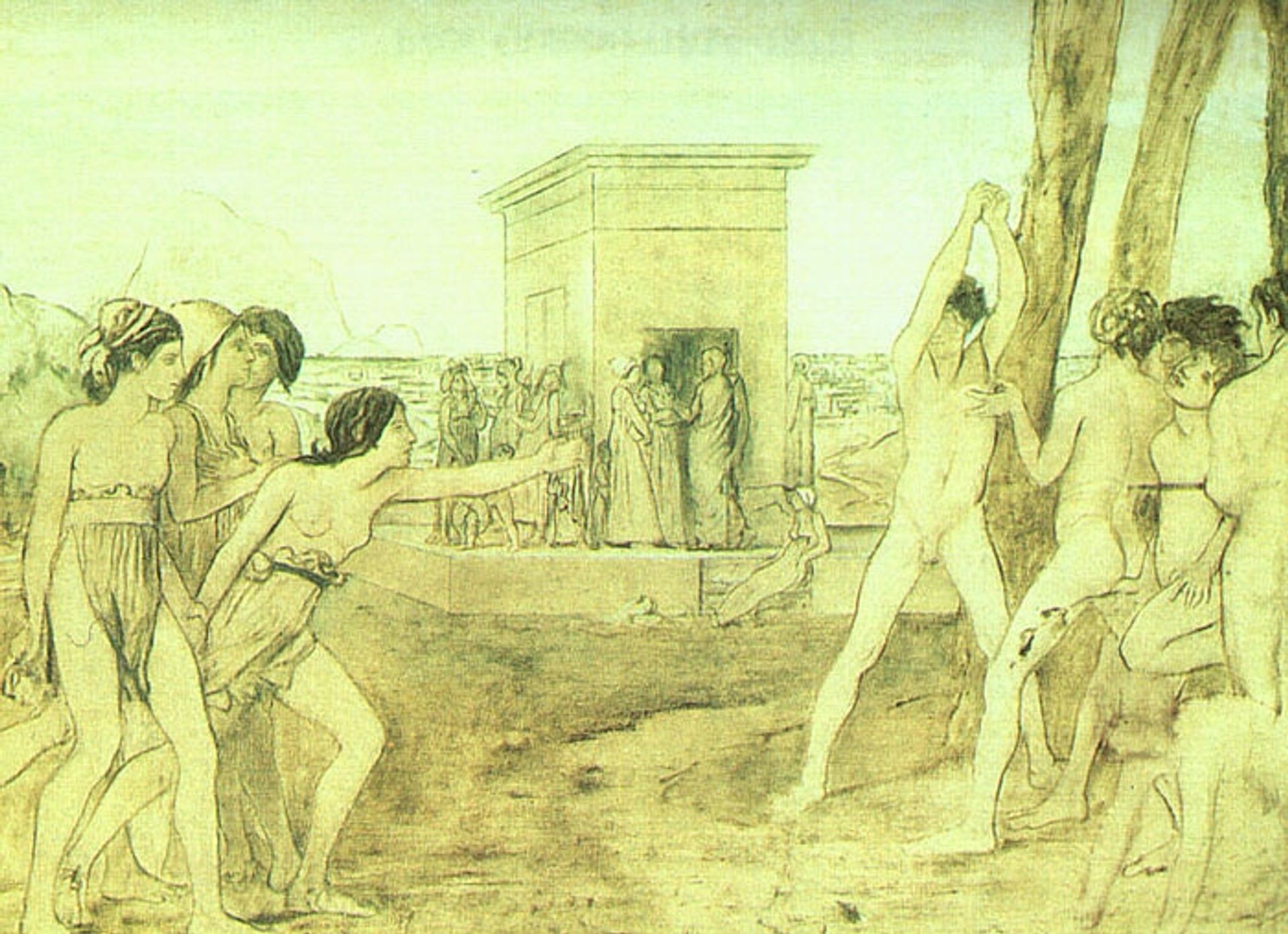Young Spartans Exercising by Edgar Degas