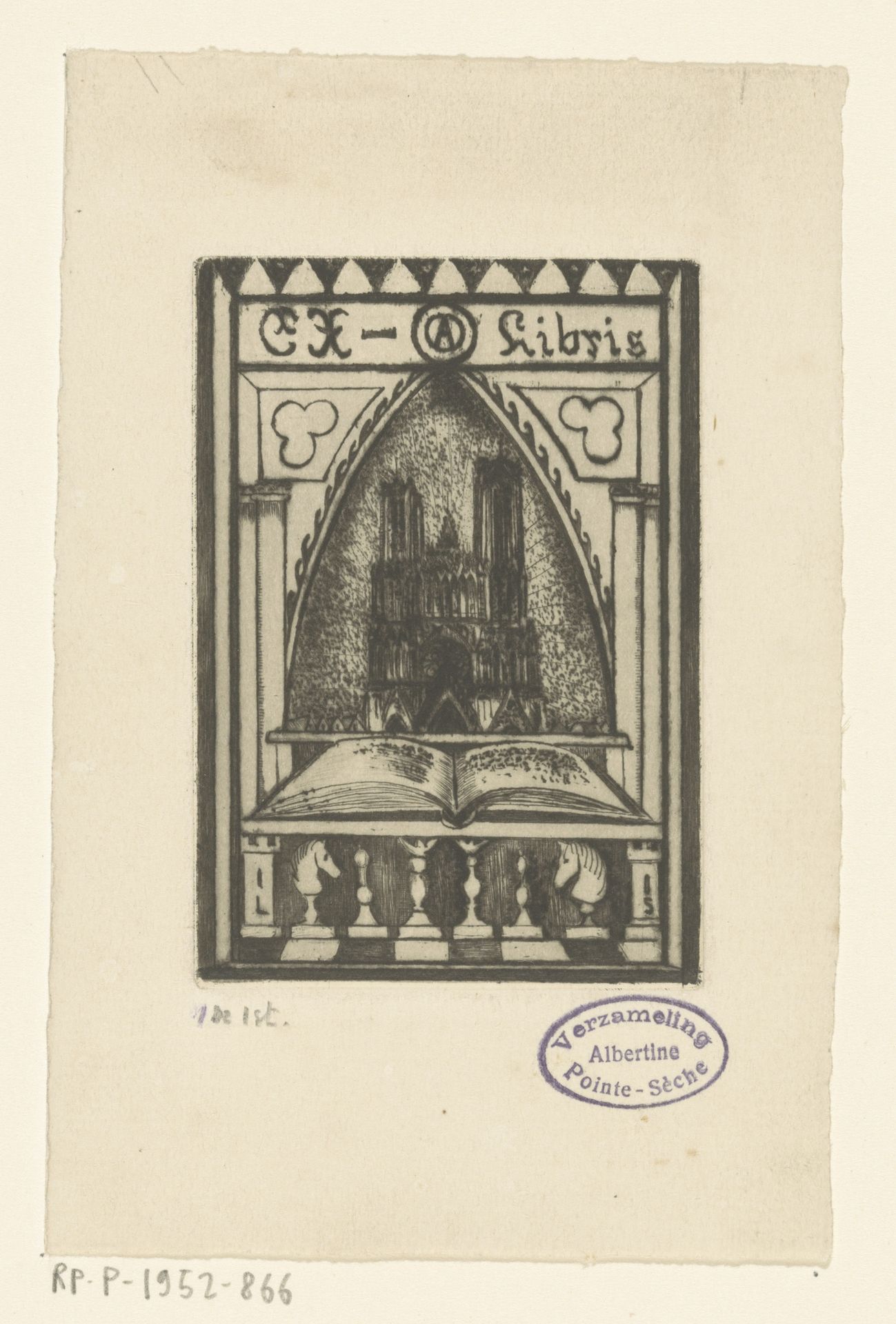 Ex Libris van J.C.A. Oskam by Lodewijk Schelfhout