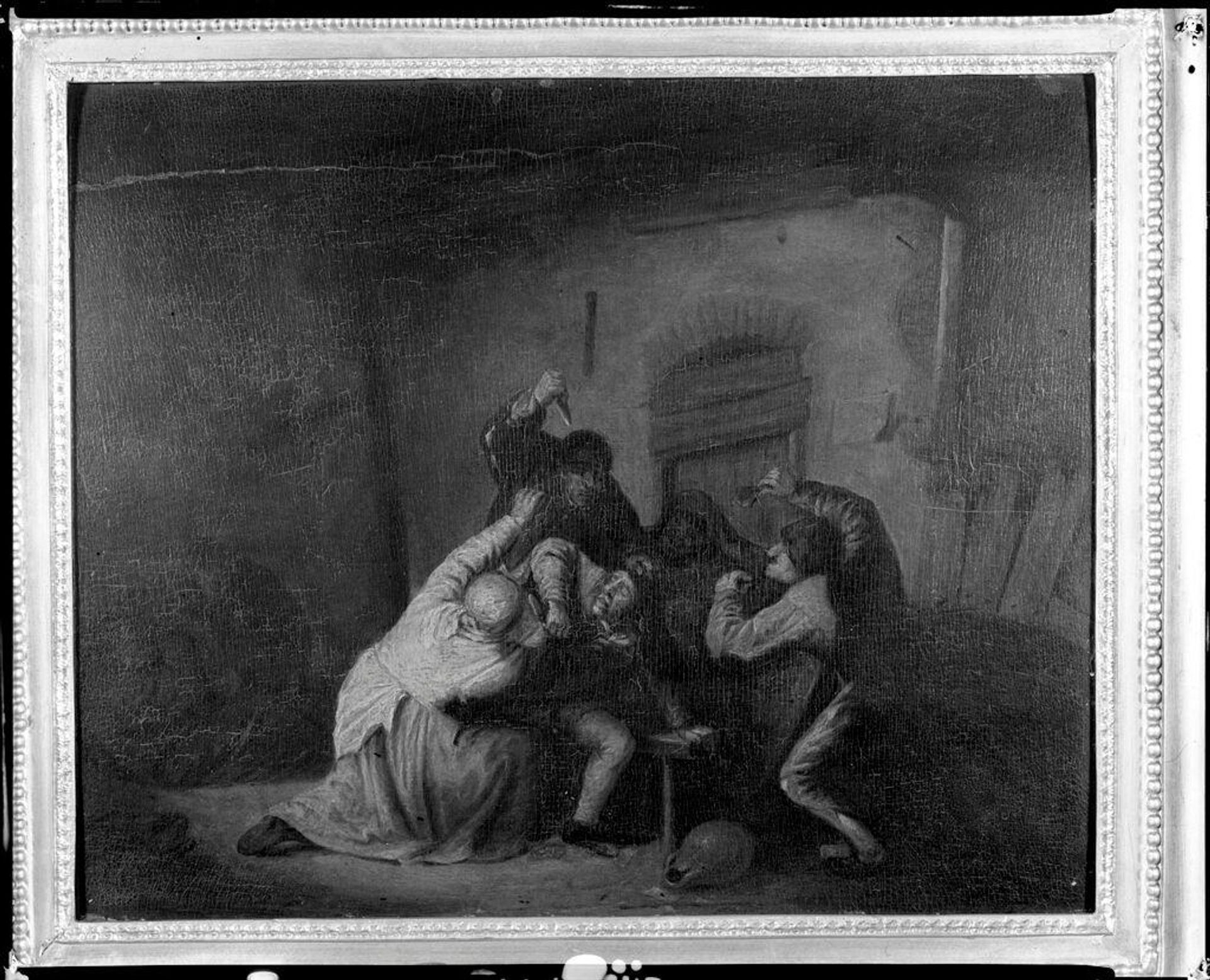 Peasants Brawling in a Tavern by Style of Adriaen van Ostade