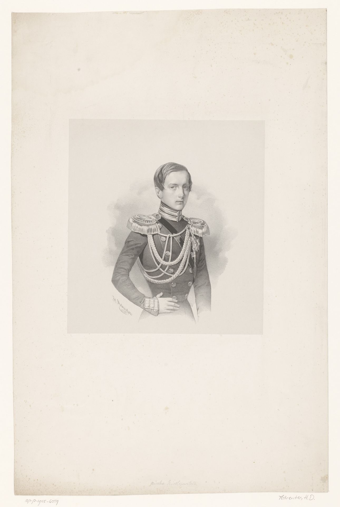 Portret van Nikolaj Nikolajevitsj Romanov by Heinrich Ditlev Mitreuter