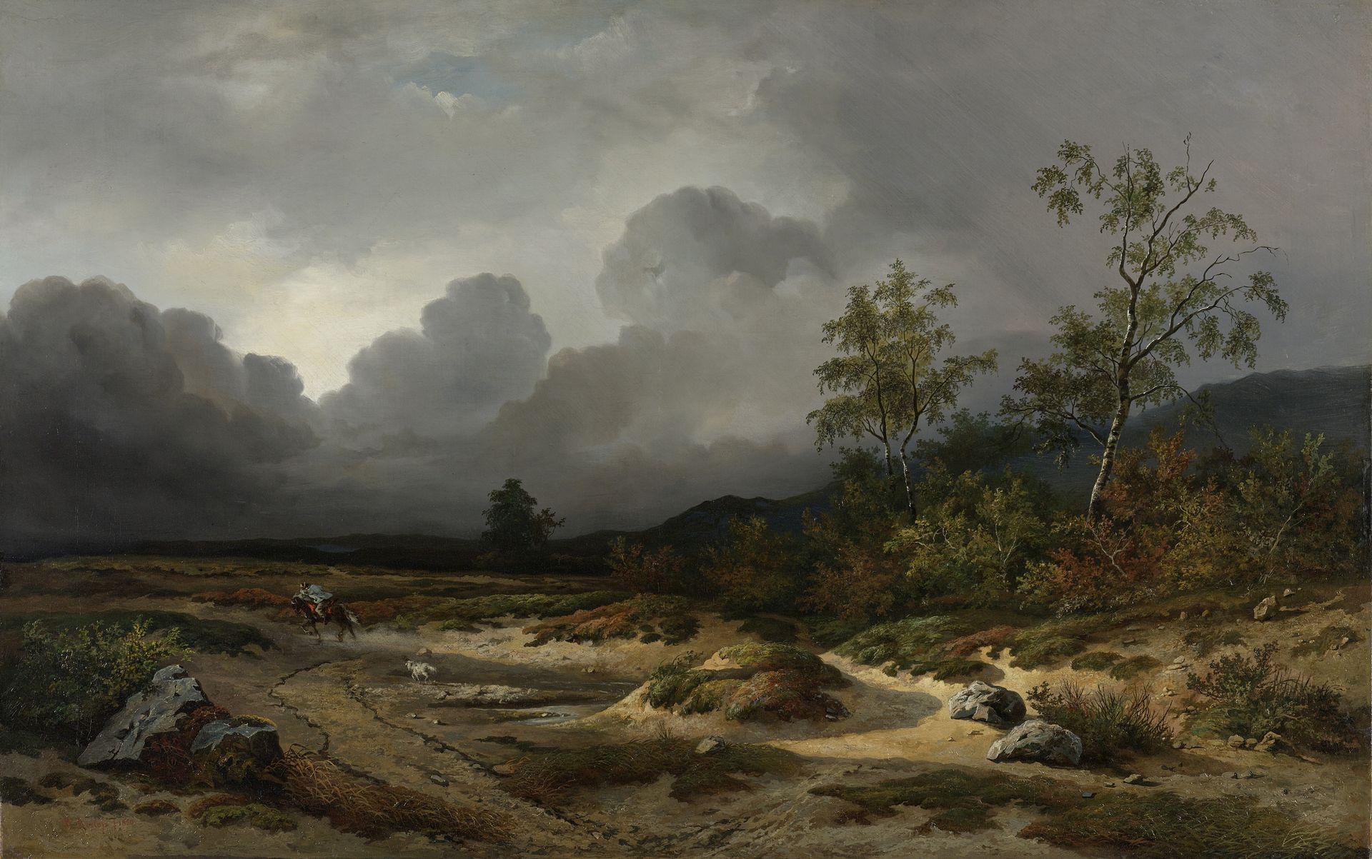 Landscape with a Thunderstorm Brewing by Willem Roelofs