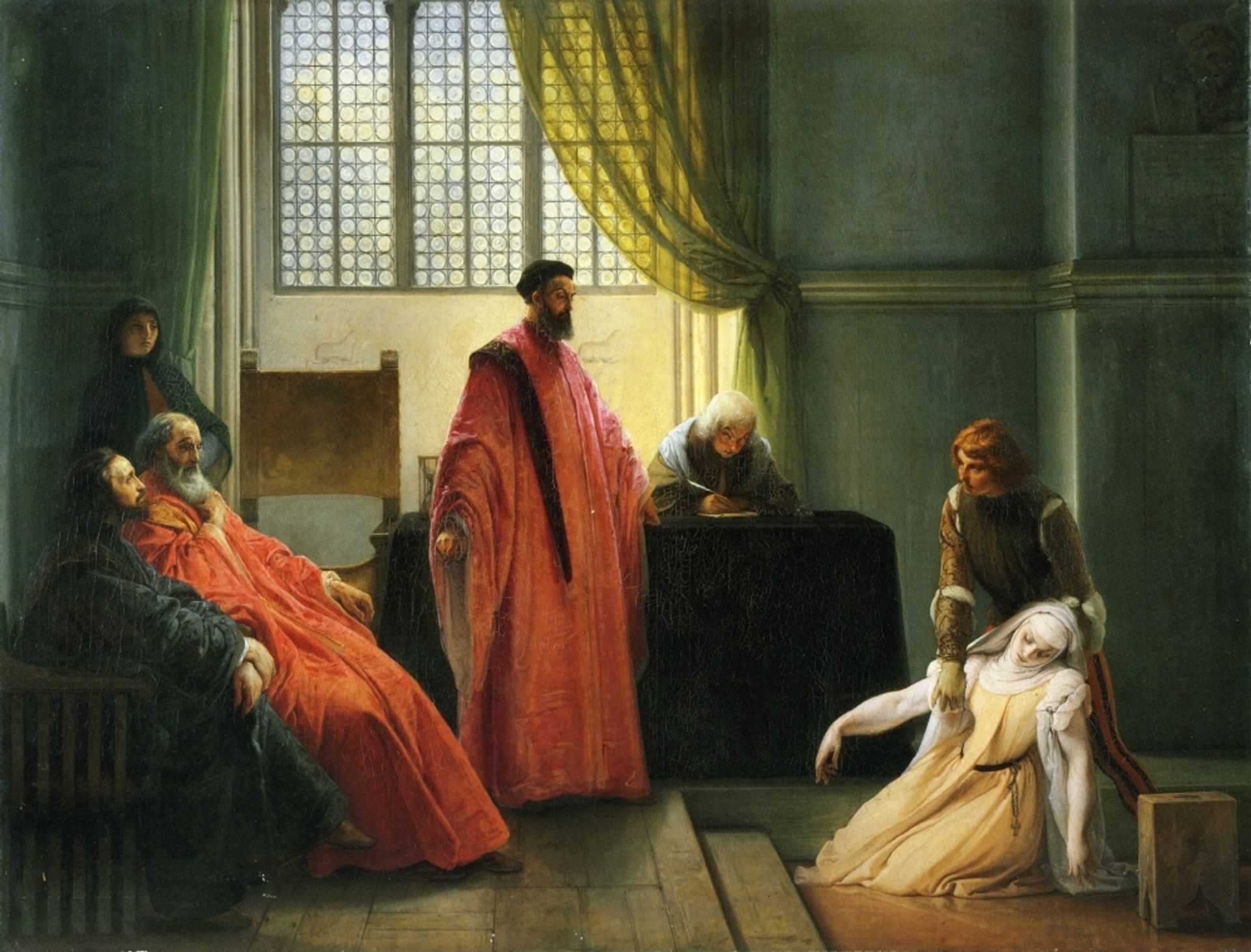 Valenza Gradenigo before the Inquisitor by Francesco Hayez
