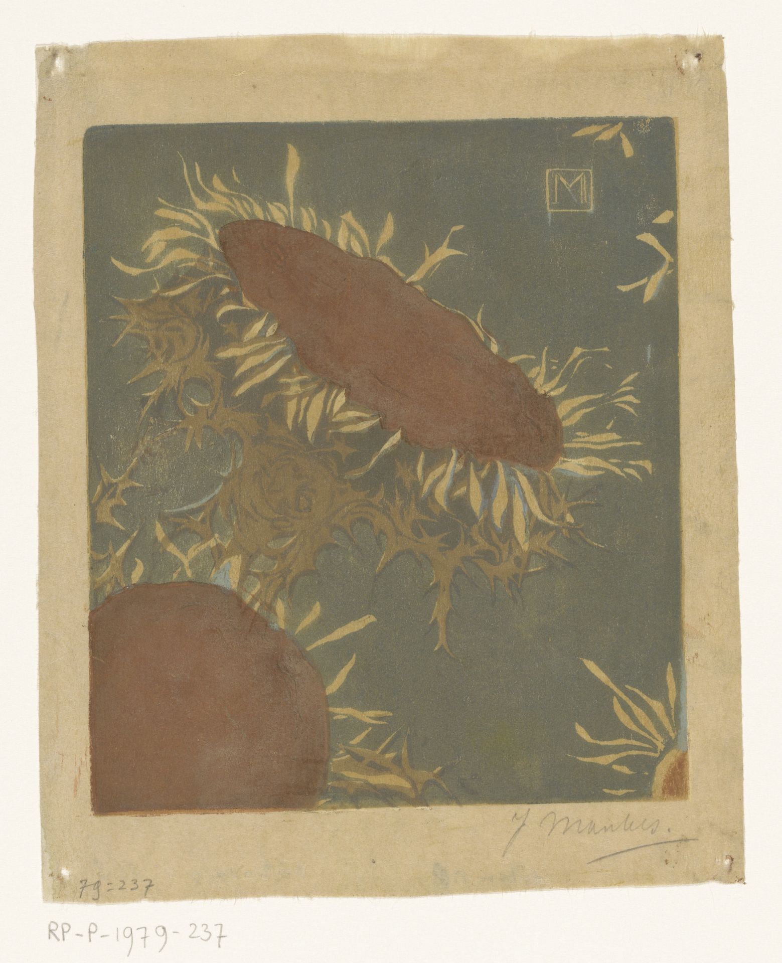 Twee distelbloemen by Jan Mankes