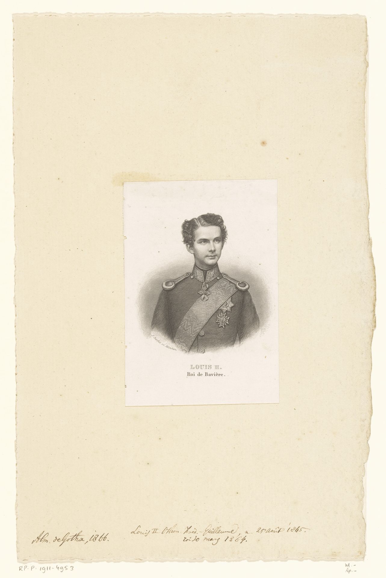 Portret van Ludwig II van Beieren by Paul Barfus