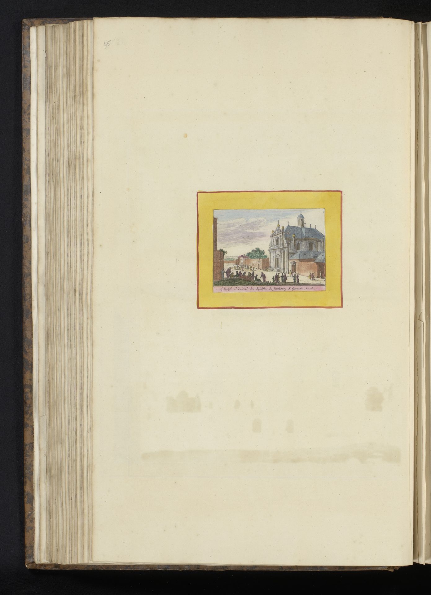 Gezicht op de kerk van de Jezuiten in de rue Pot-de-Fer te Parijs by Israel Silvestre