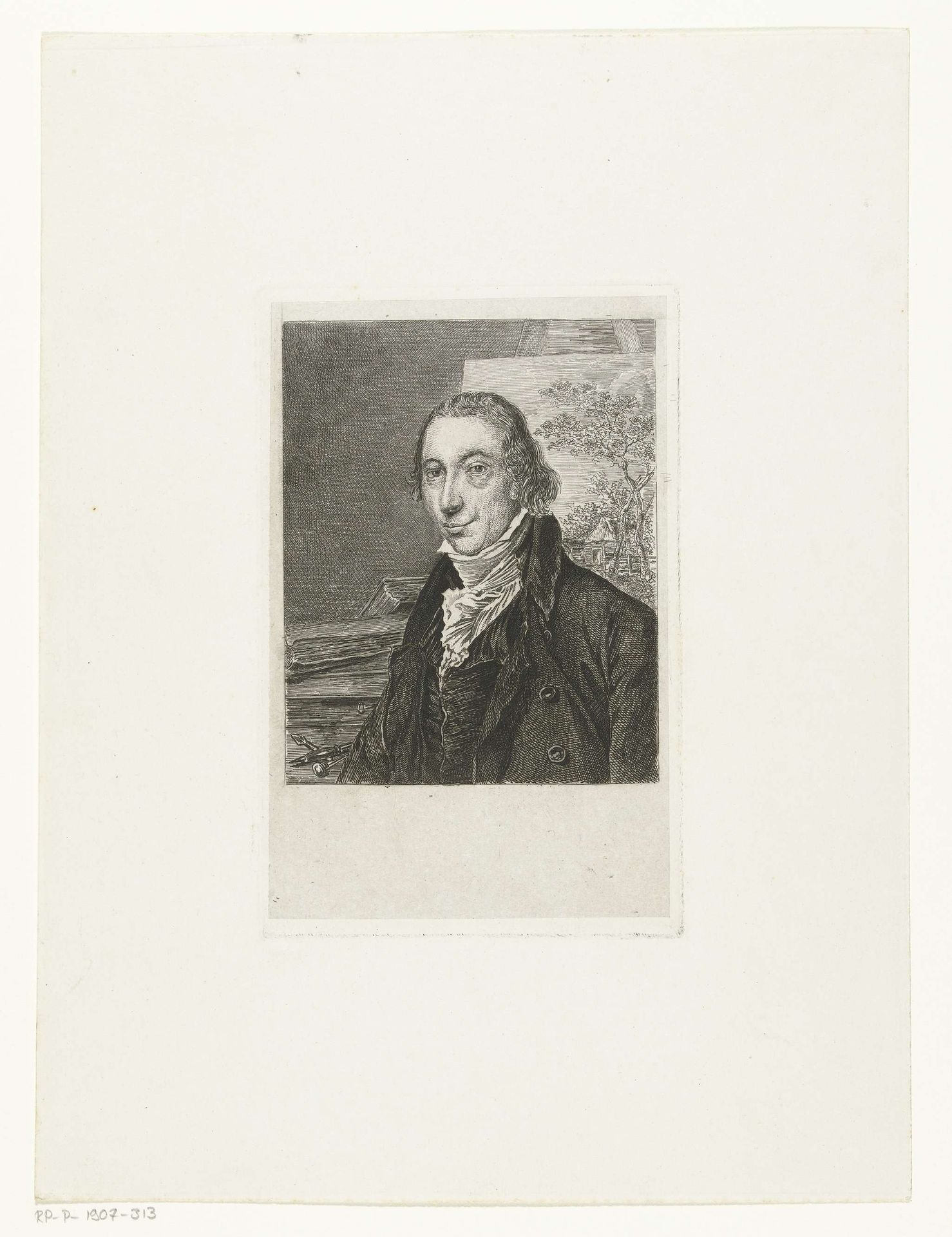 Portret van de schilder Hermanus van Brussel by Johannes Arnoldus Boland